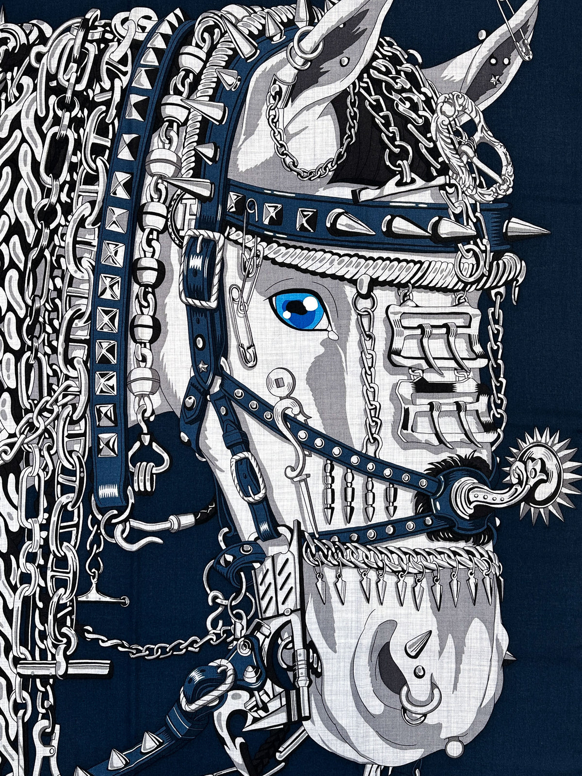 Hermès Cheval Heavy Metal Cashmere Silk 100