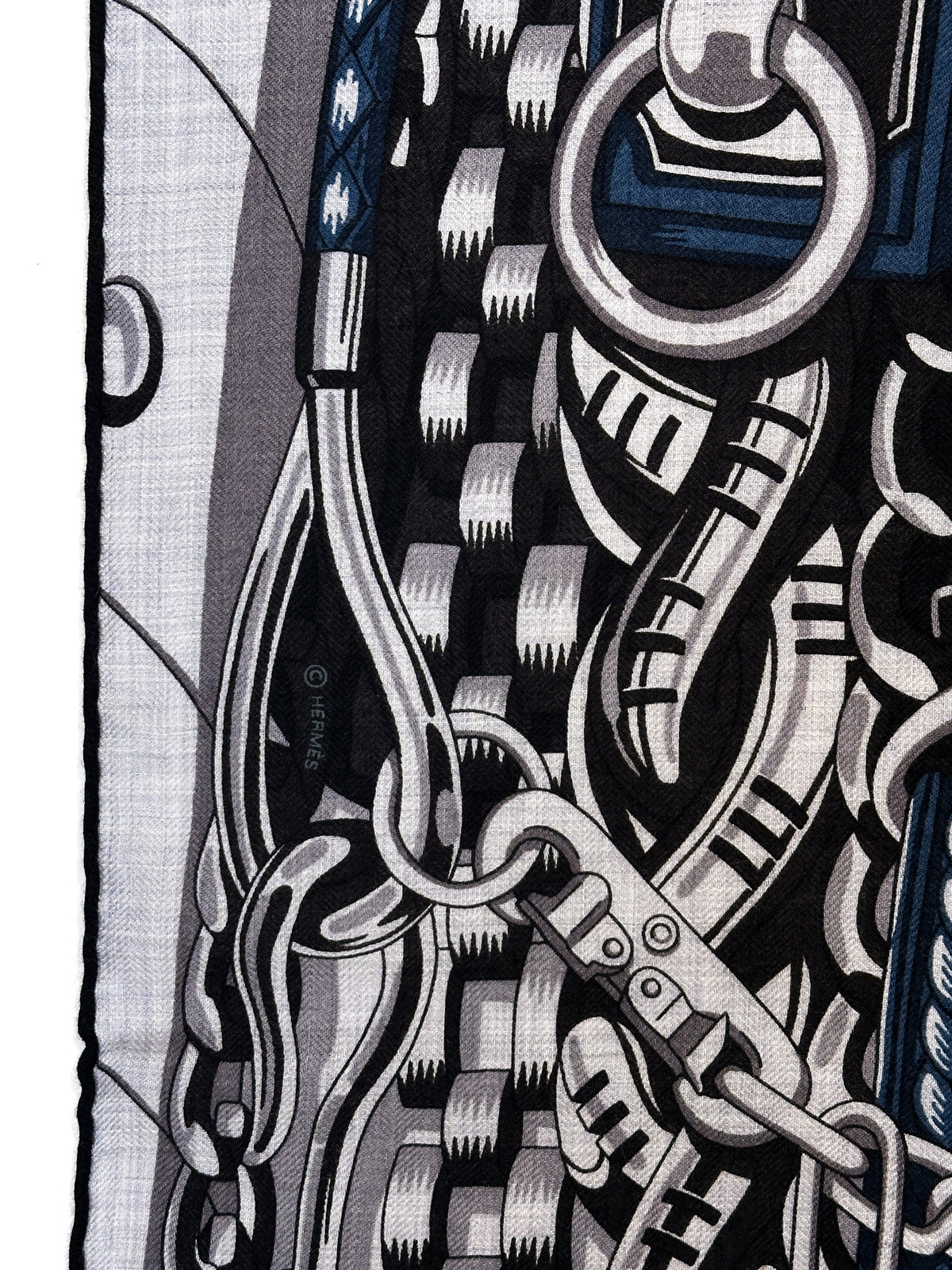 Hermès Cheval Heavy Metal Cashmere Silk 100
