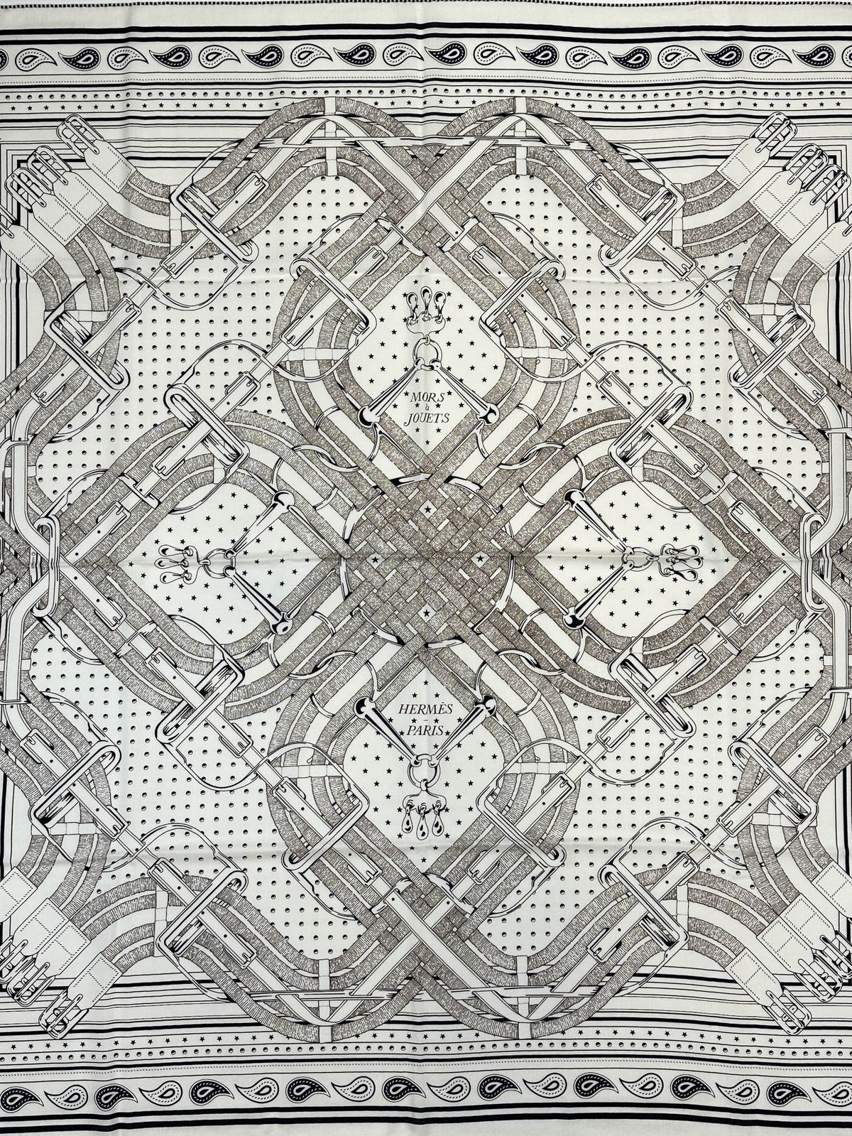 Hermès Mors à Jouets Bandana Cashmere Silk 140