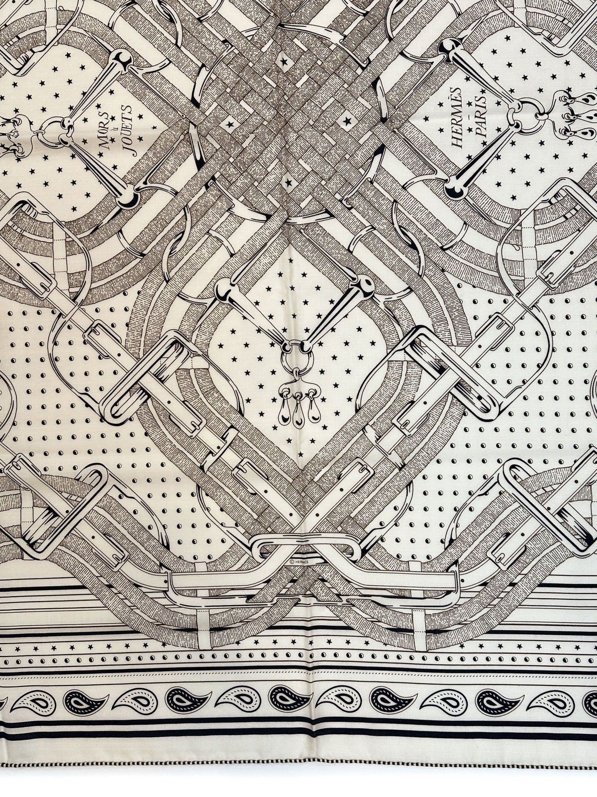 Hermès Mors à Jouets Bandana Cashmere Silk 140