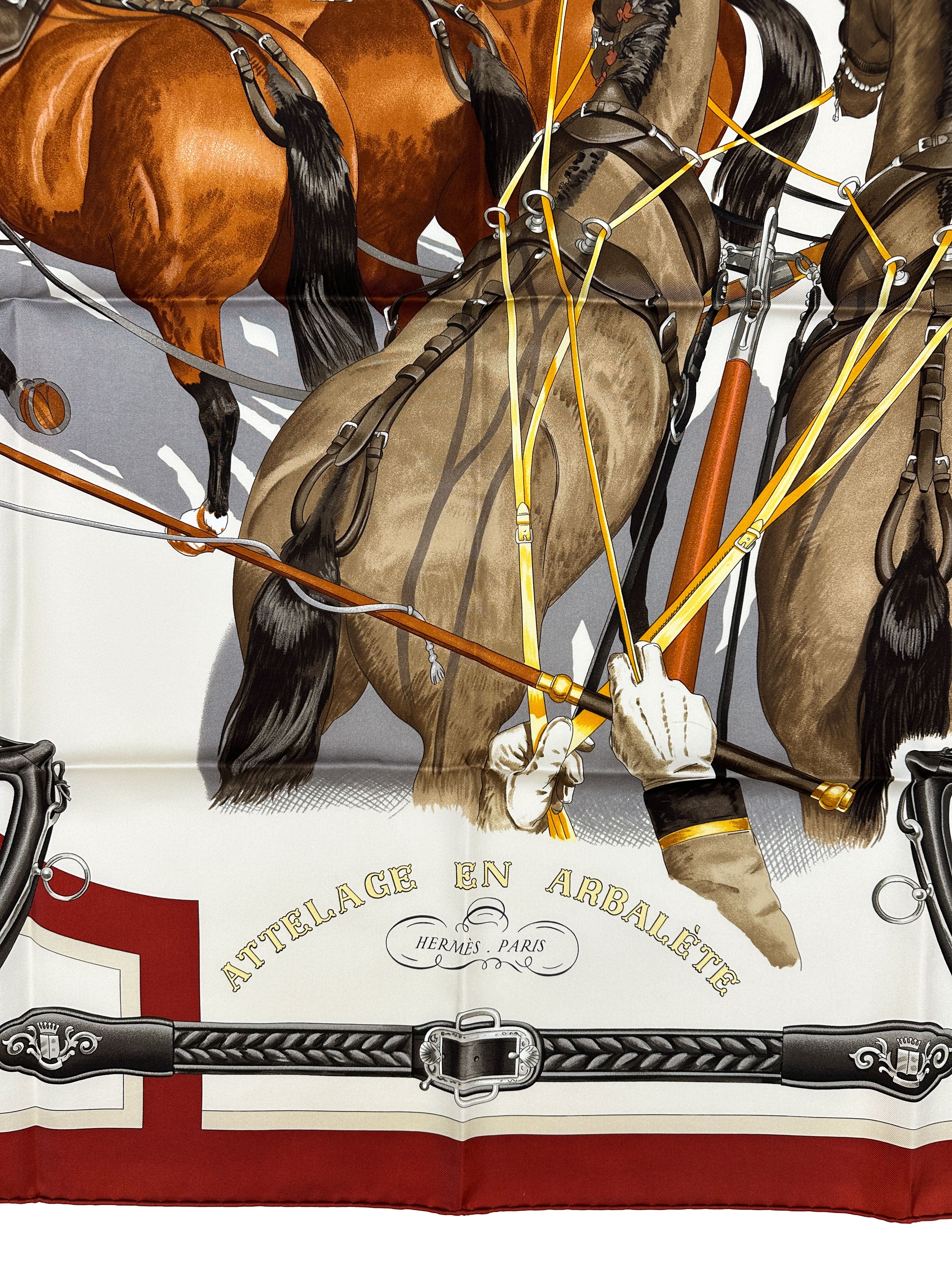 Hermès Attelage en Arbalete Forever 90