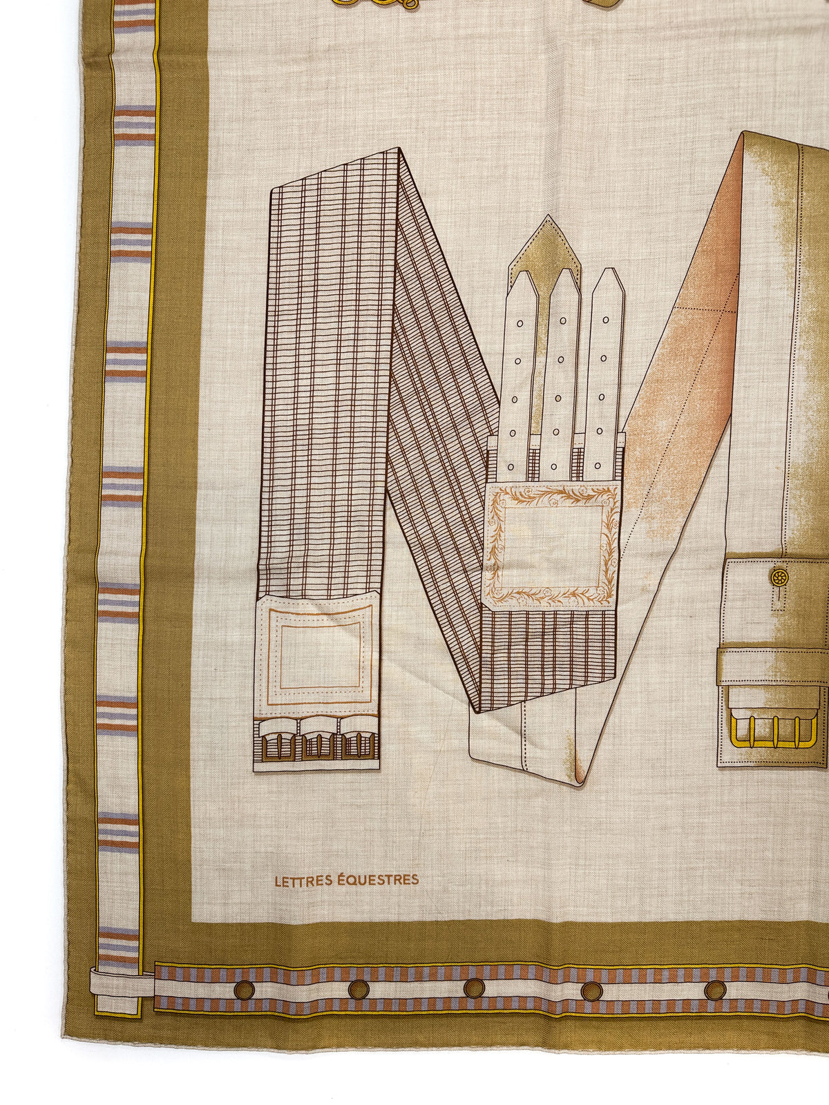 Hermès Lettres Equestres Cashmere Silk 140