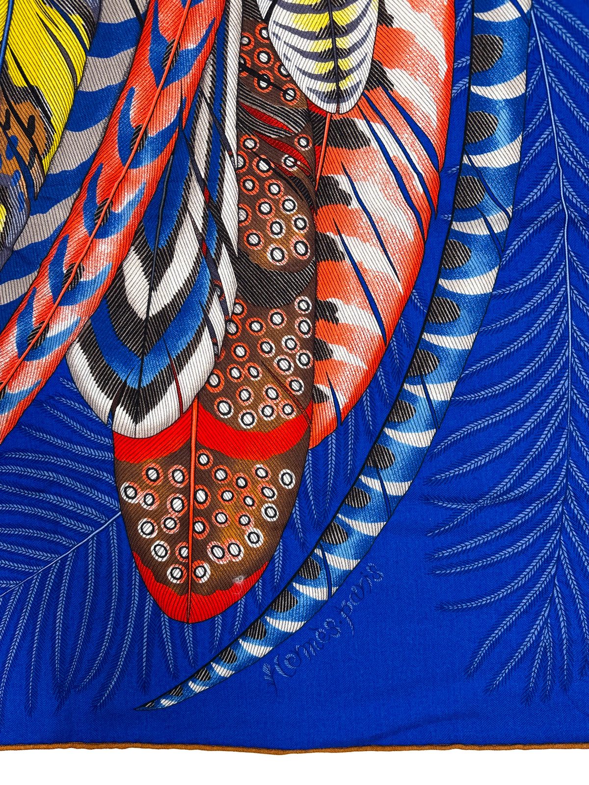Hermès Plumes en Fête Cashmere Silk 140