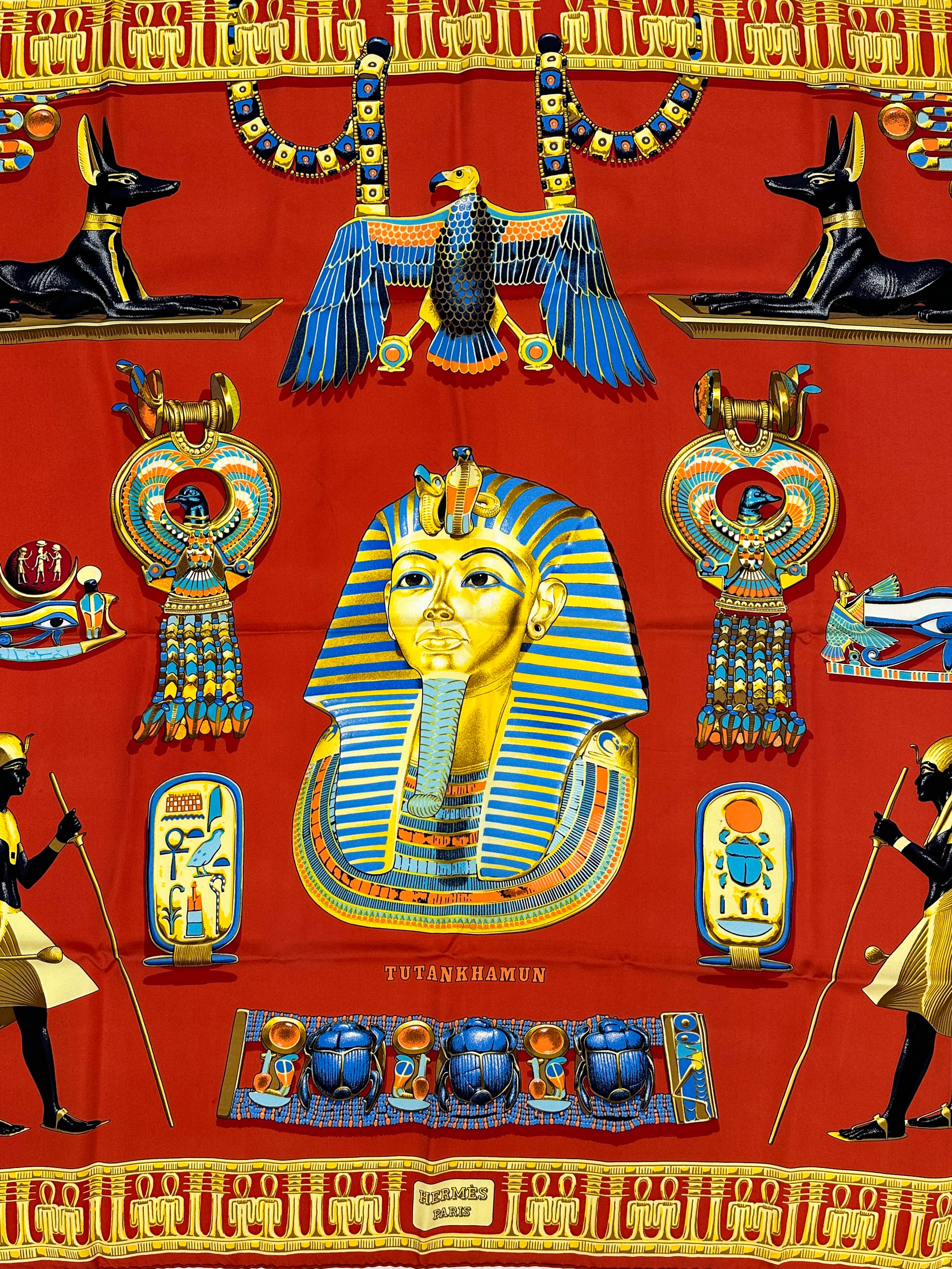 HERMES カレ90 TUTANKHAMUN シルクスカーフ エルメス Hermès Tutankhamun 90