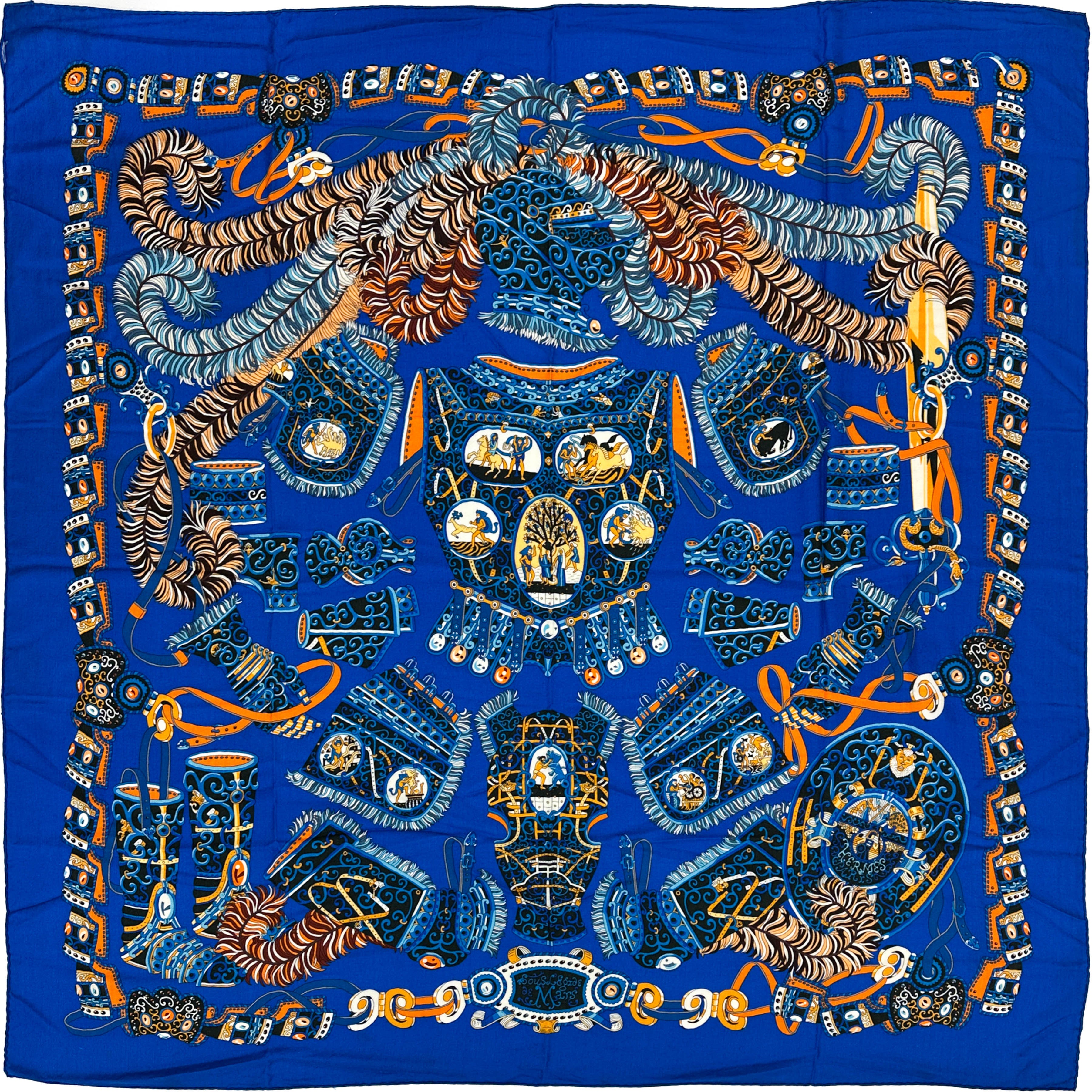 Hermès Sous L'Egide de Mars Cashmere Silk 140