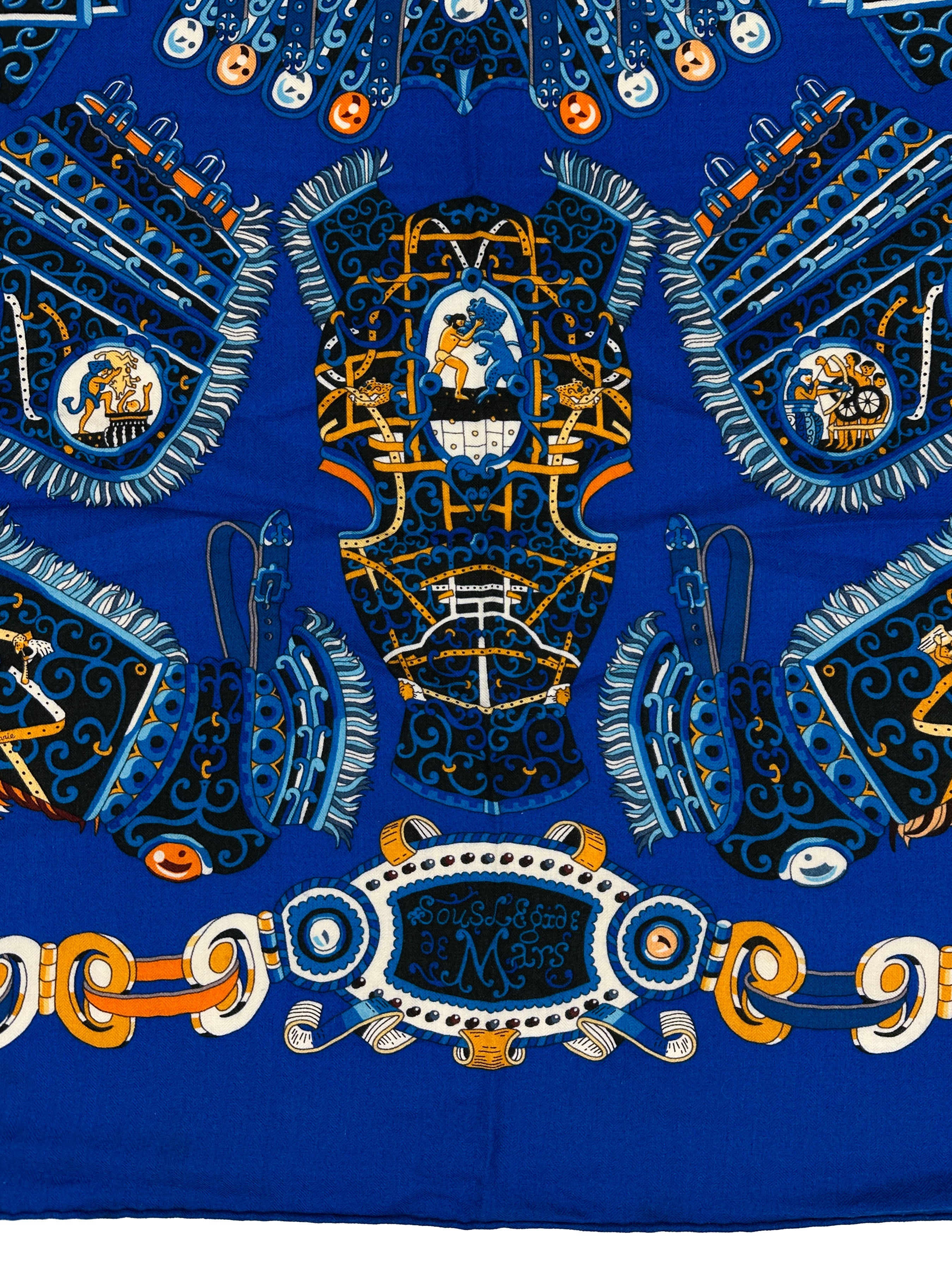 Hermès Sous L'Egide de Mars Cashmere Silk 140