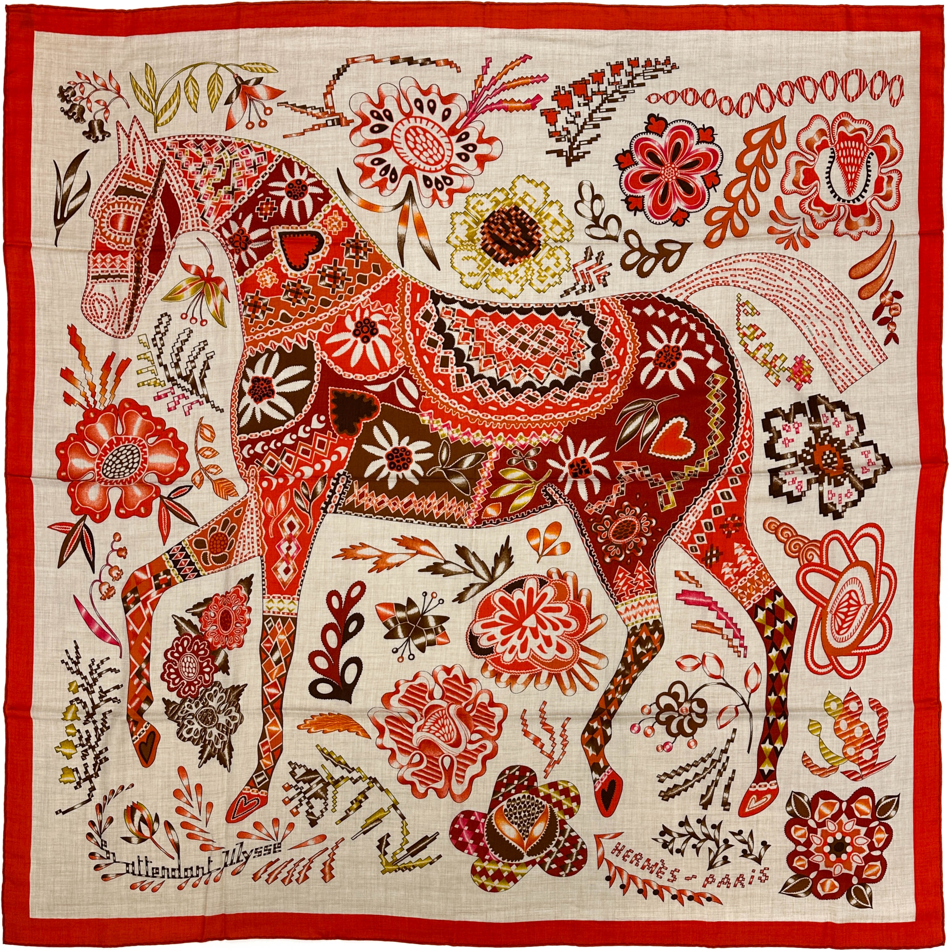 Hermès En Attendant Ulysse Cashmere Silk 140