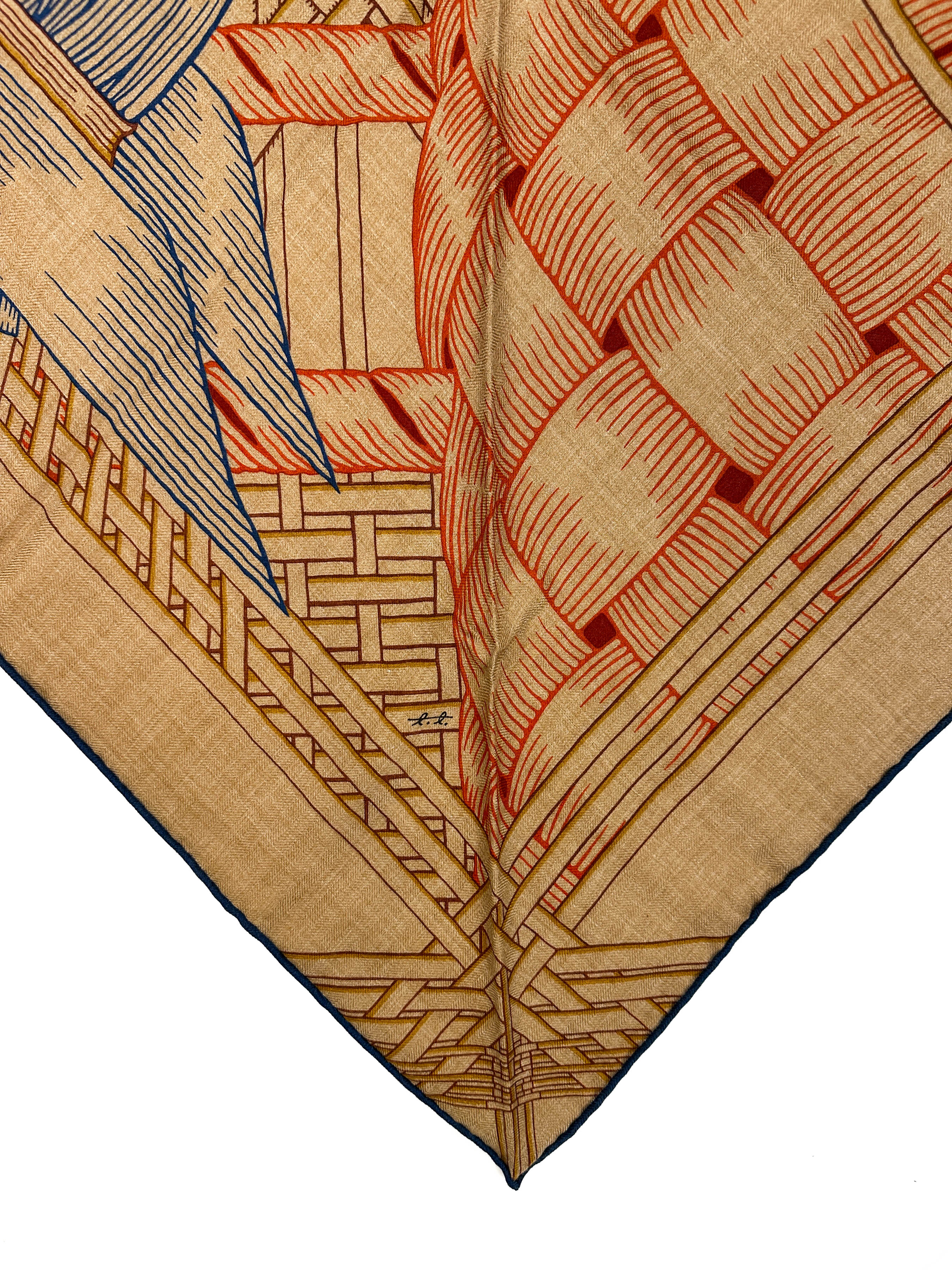 Hermès Masan & Masan Cashmere Silk Giant Triangle