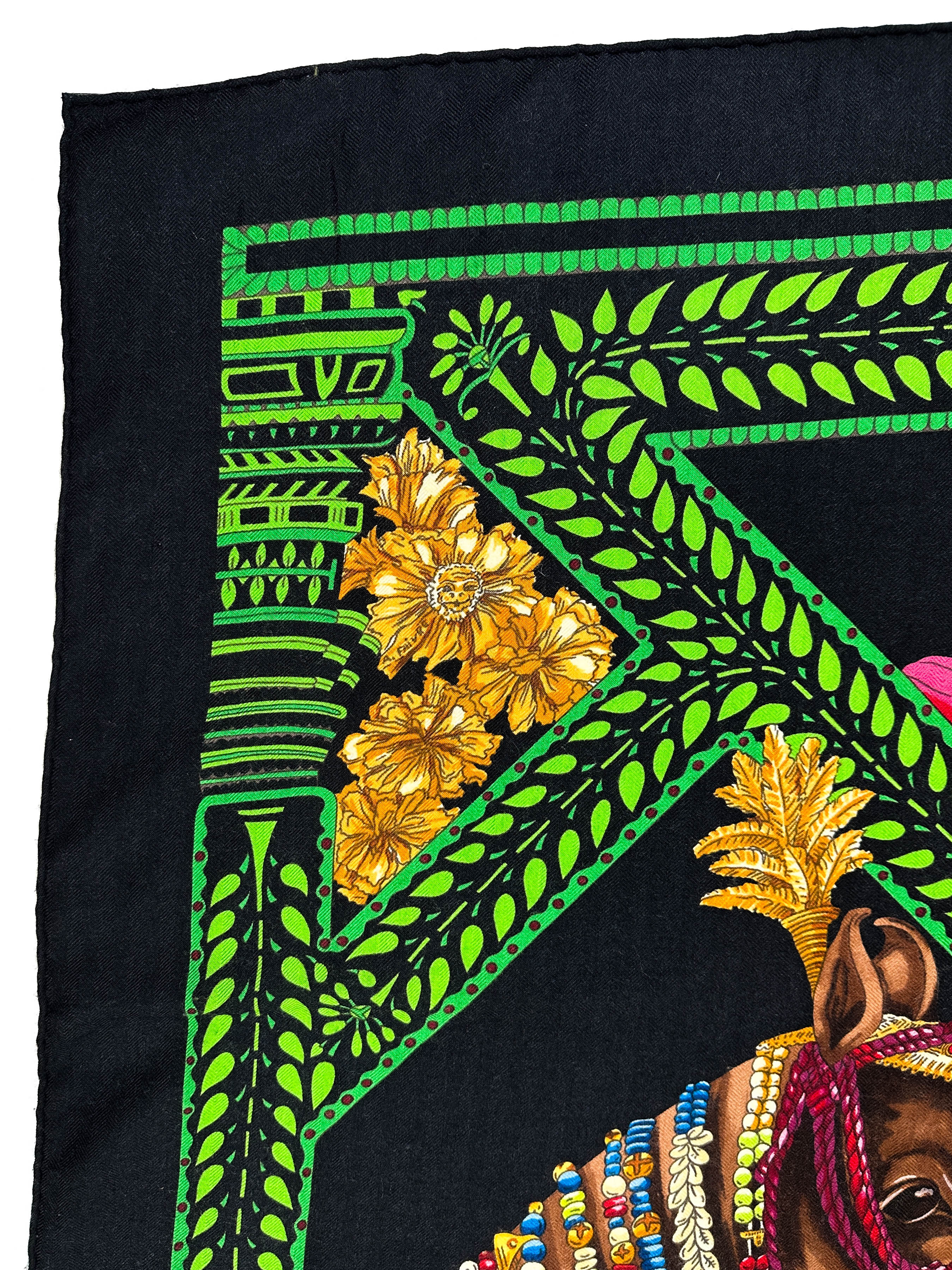 Hermès La Danse du Cheval Marwari Cashmere Silk 140