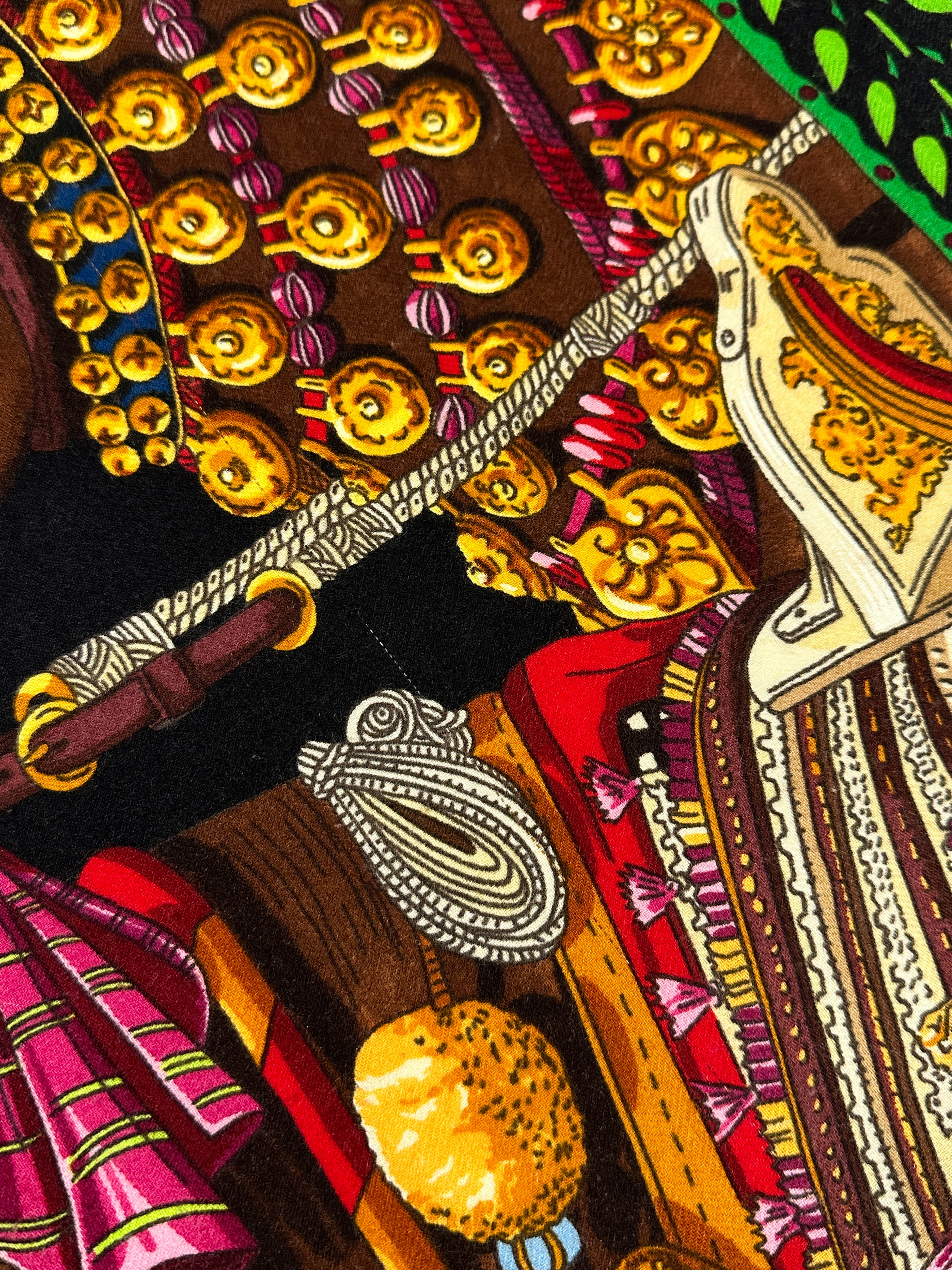 Hermès La Danse du Cheval Marwari Cashmere Silk 140