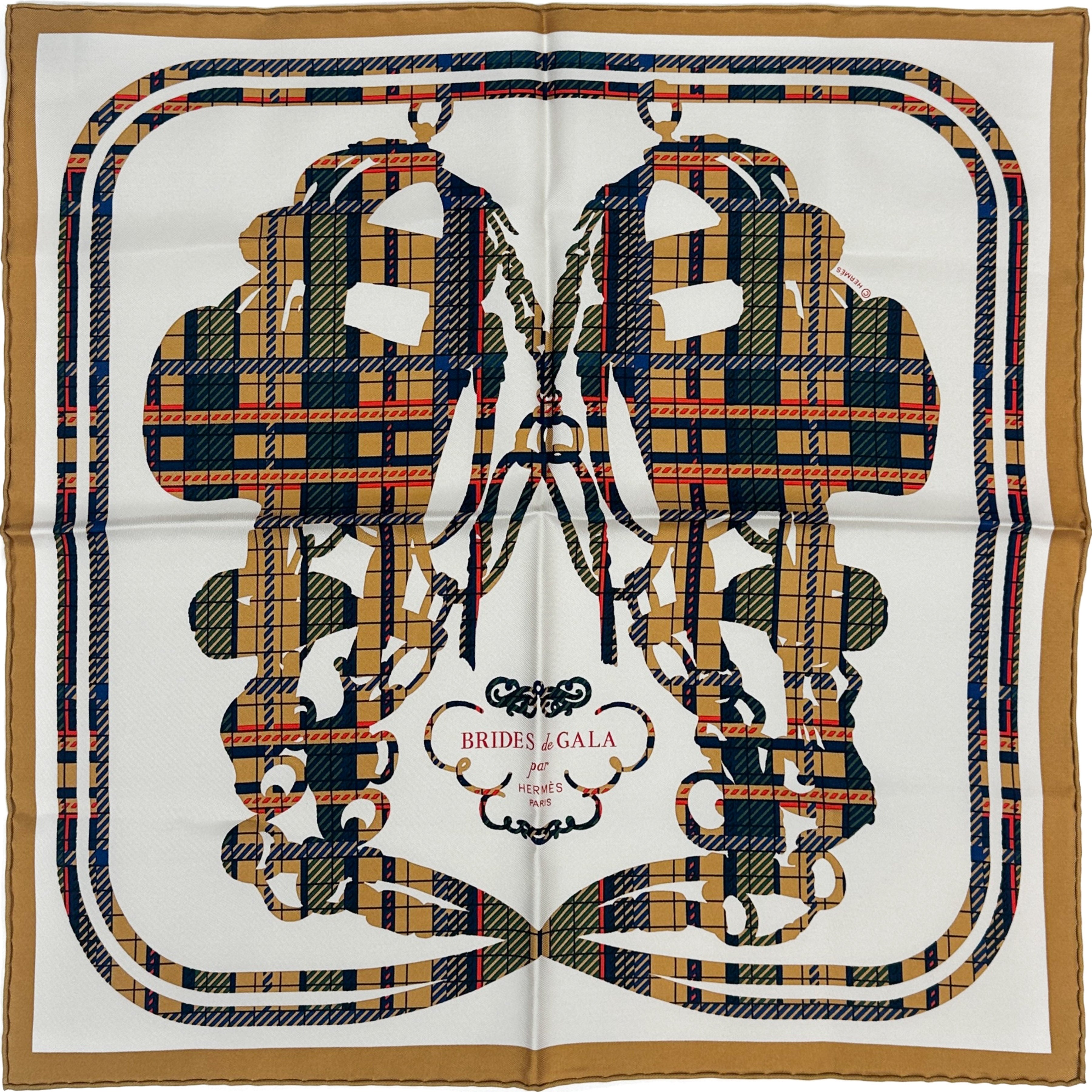 Hermès Brides de Gala Tartan 45