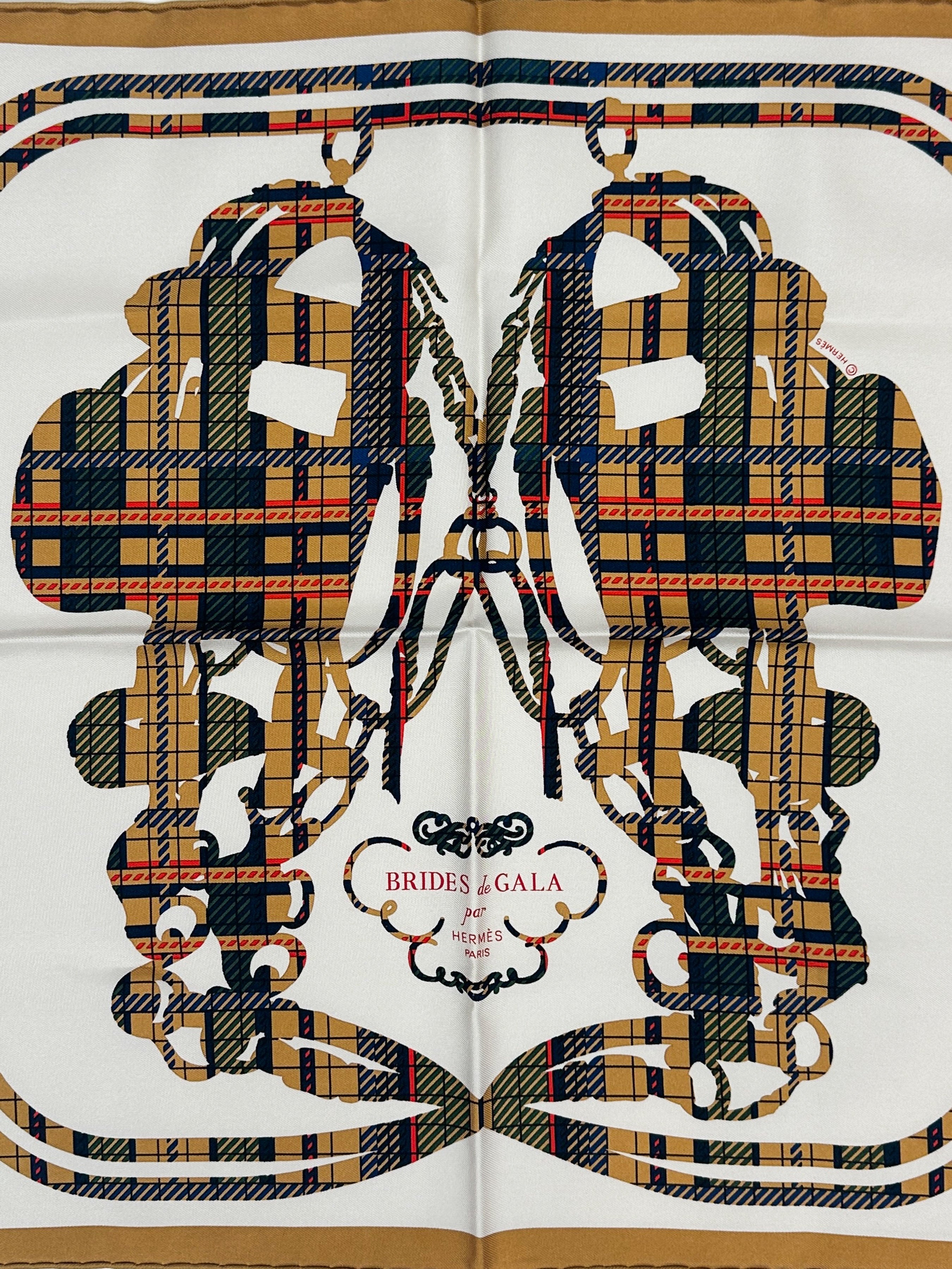 Hermès Brides de Gala Tartan 45