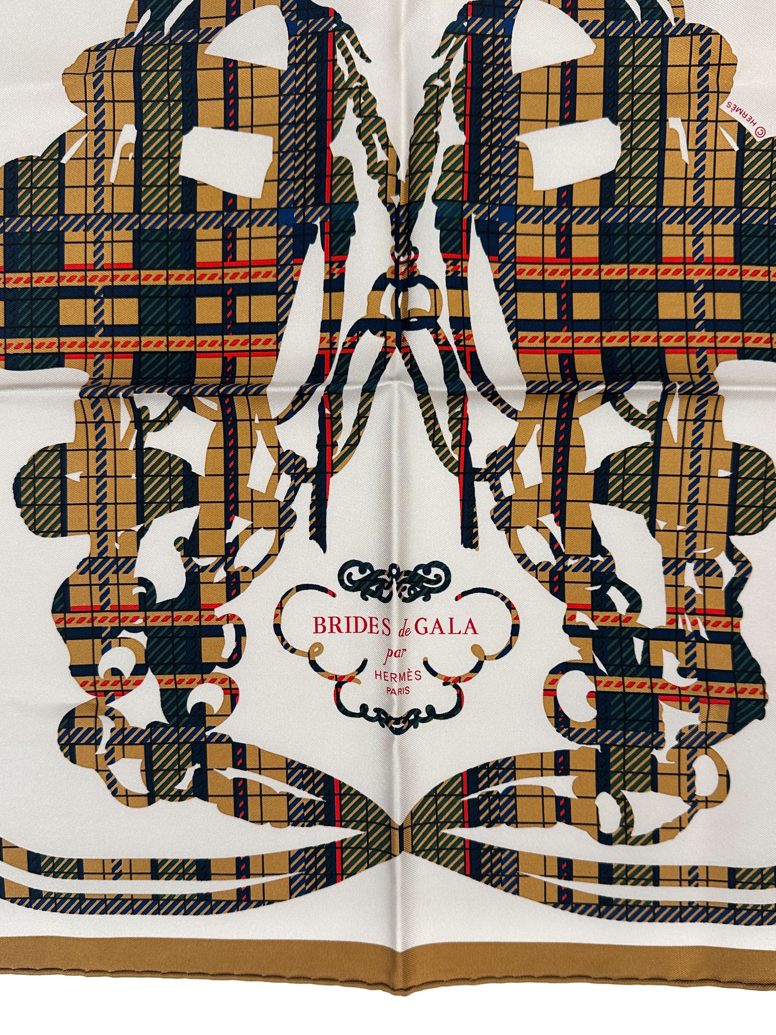 Hermès Brides de Gala Tartan 45