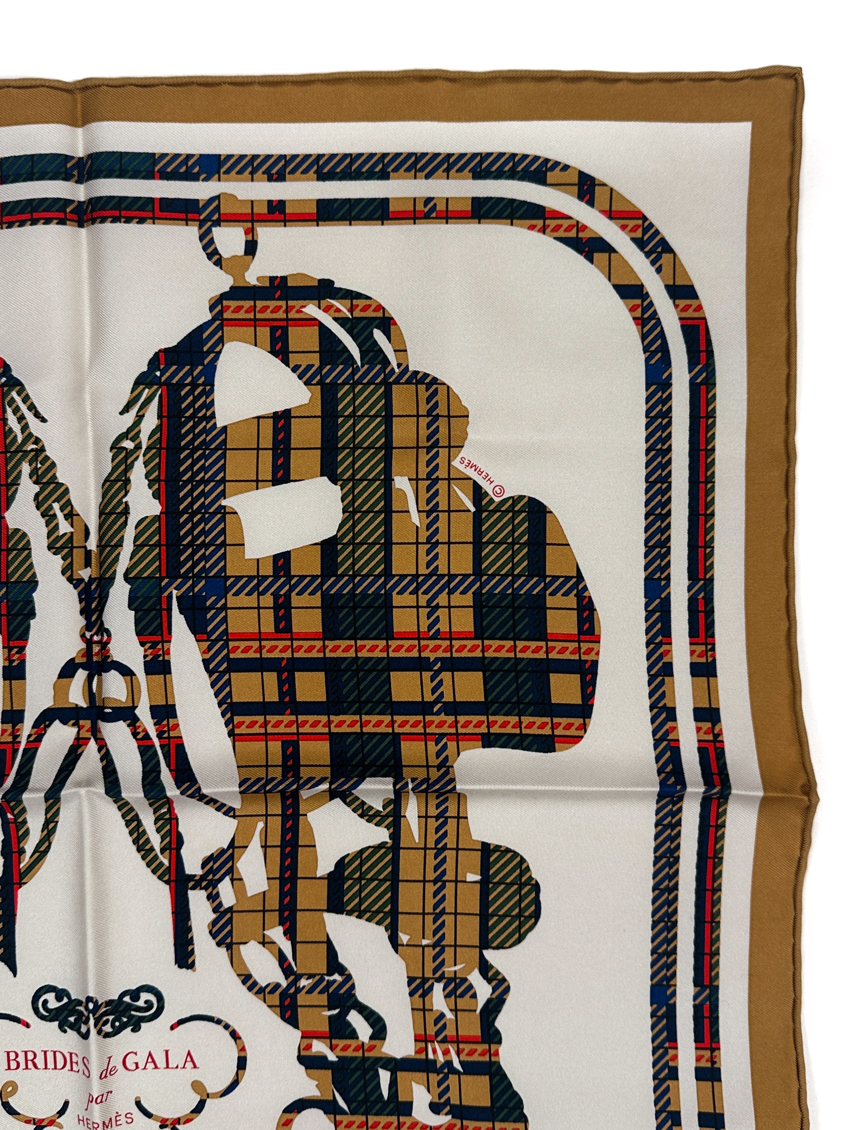 Hermès Brides de Gala Tartan 45