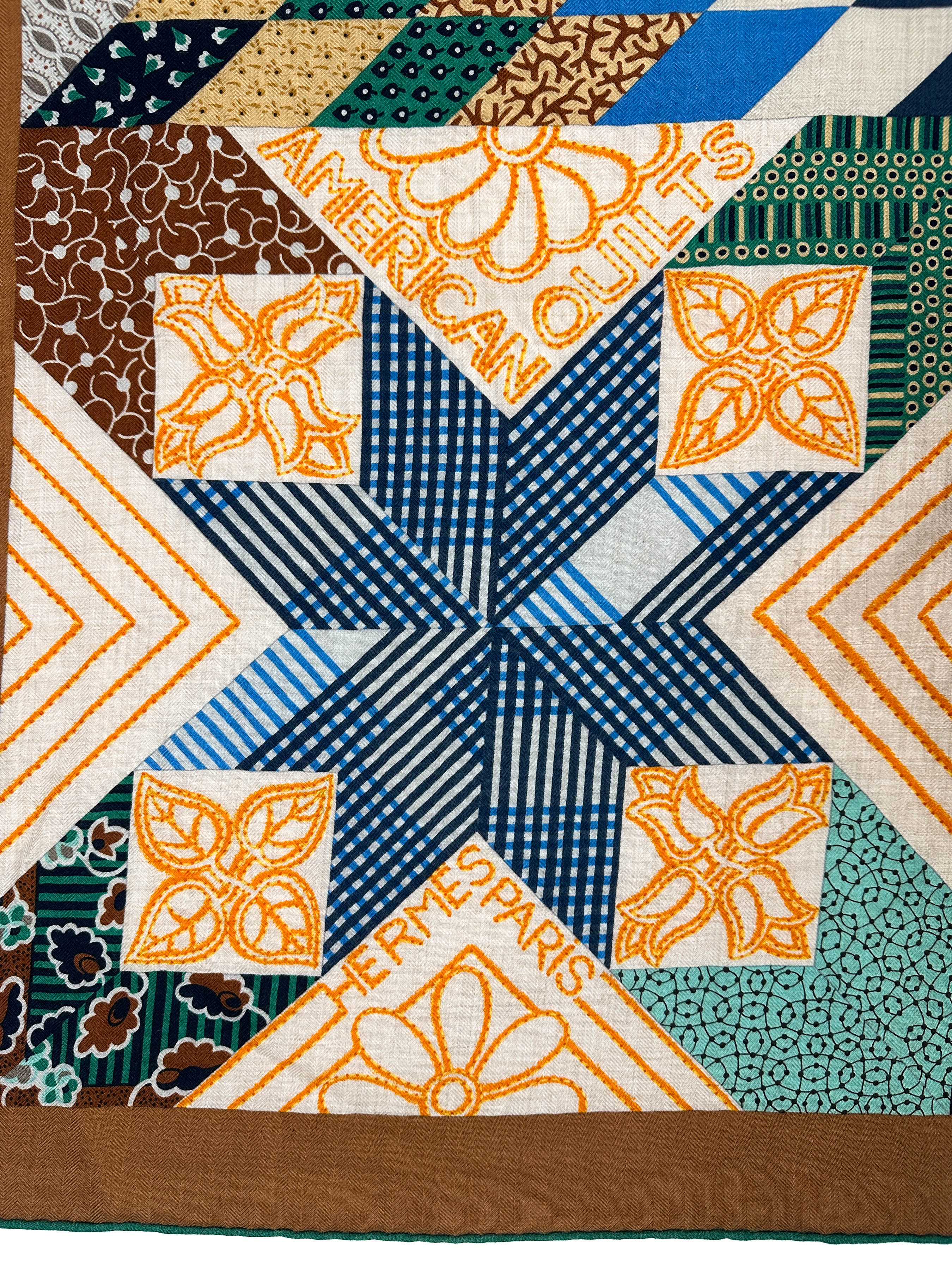 Hermès American Quilts Cashmere Silk 140