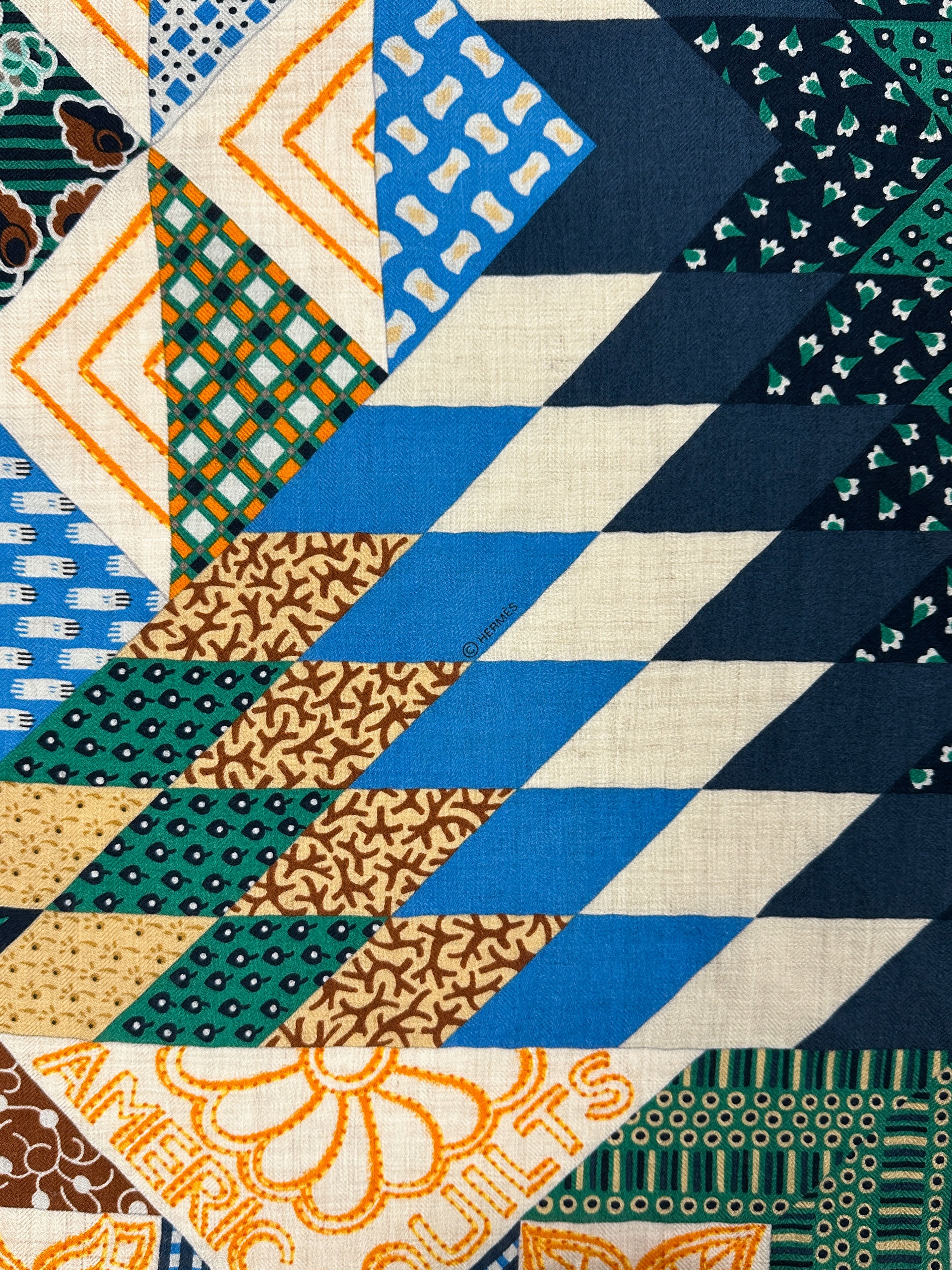 Hermès American Quilts Cashmere Silk 140