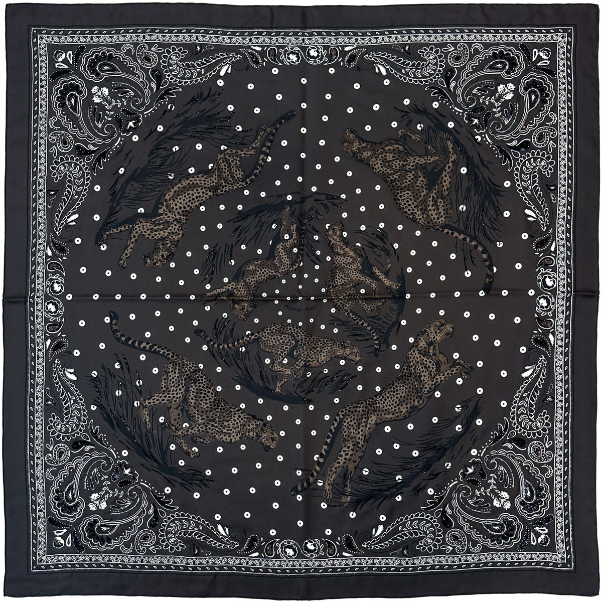 Hermès Guépards Beaded Exceptional 90