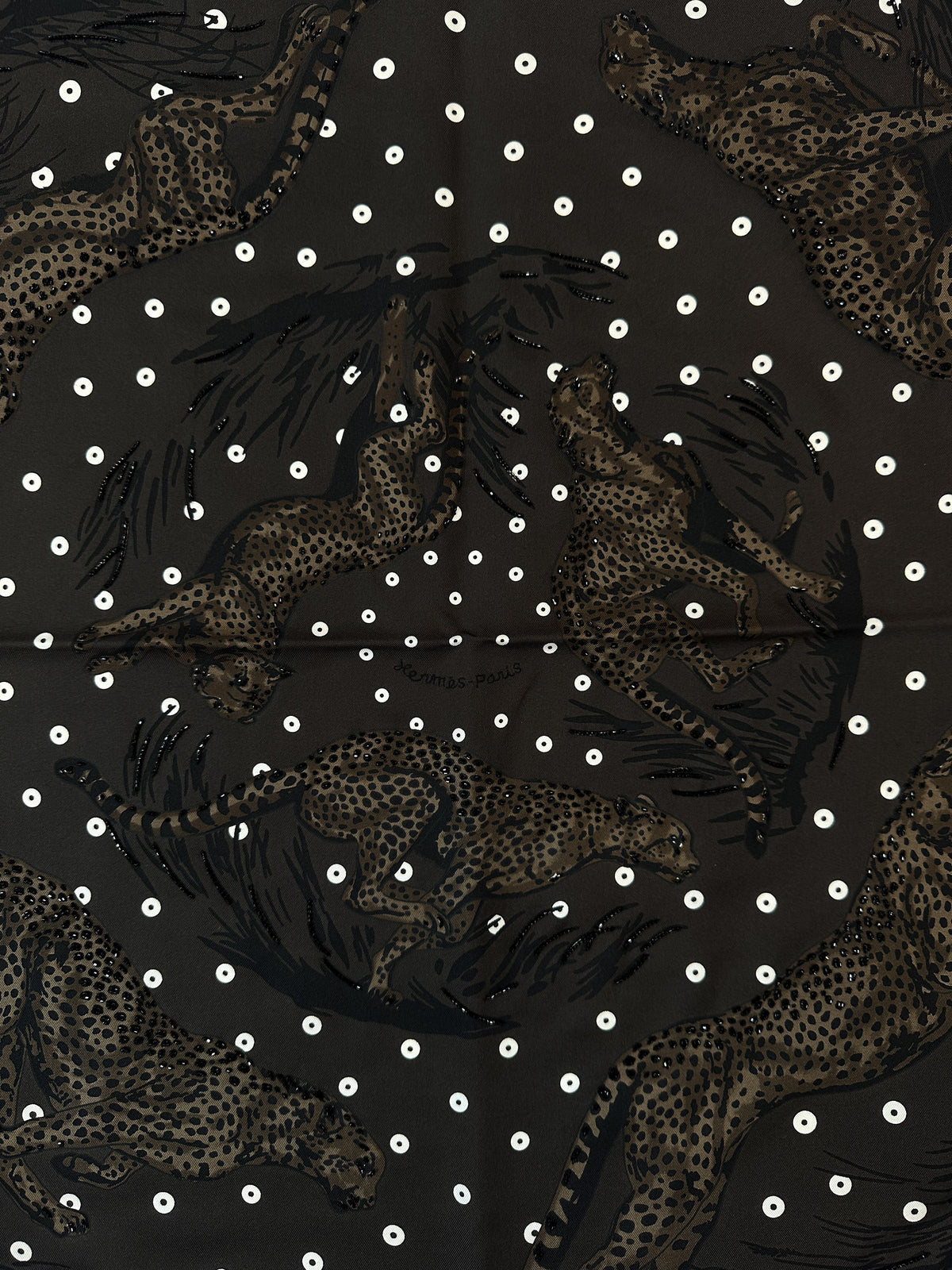 Hermès Guépards Beaded Exceptional 90