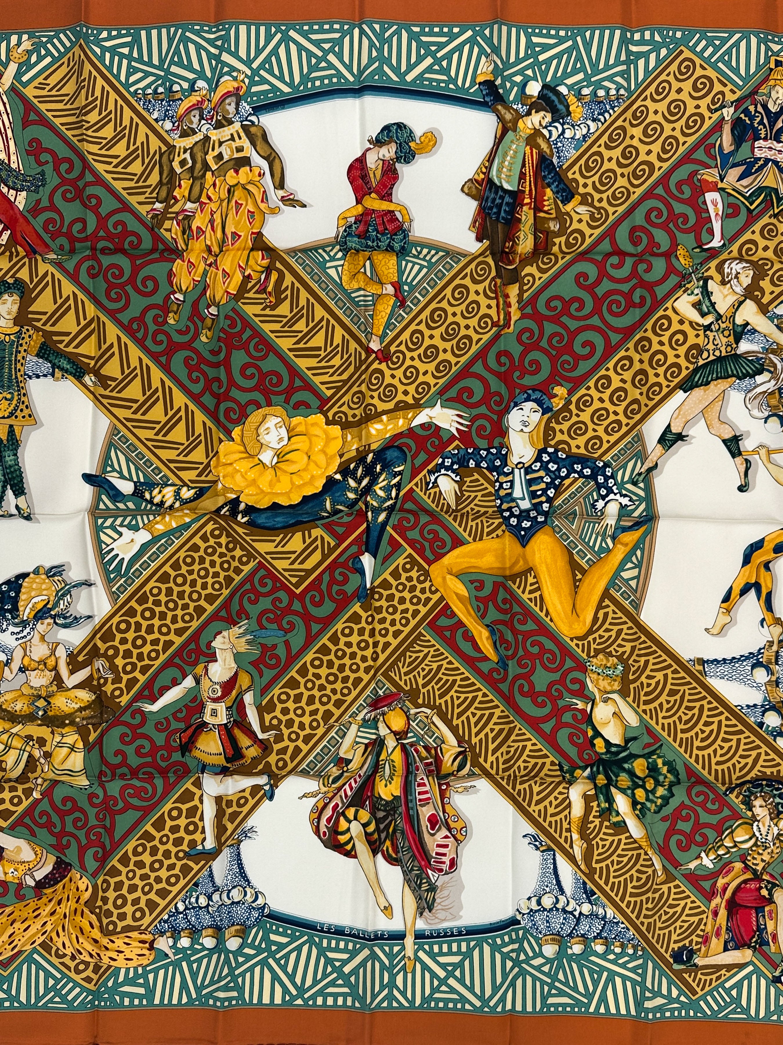 【希少・美品】 HERMES BALLETS RUSSES プレート 6枚揃い Hermes Ballet's Russes Cocktail, Side, Cheese Plates Collectors