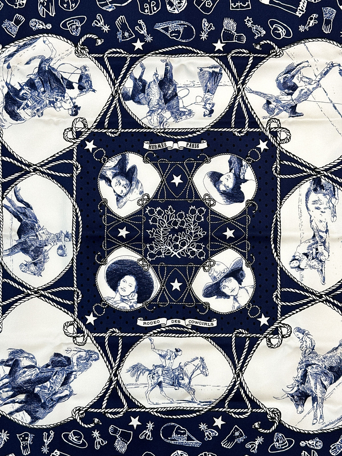 Hermès Rodéo des Cowgirls Bandana 55