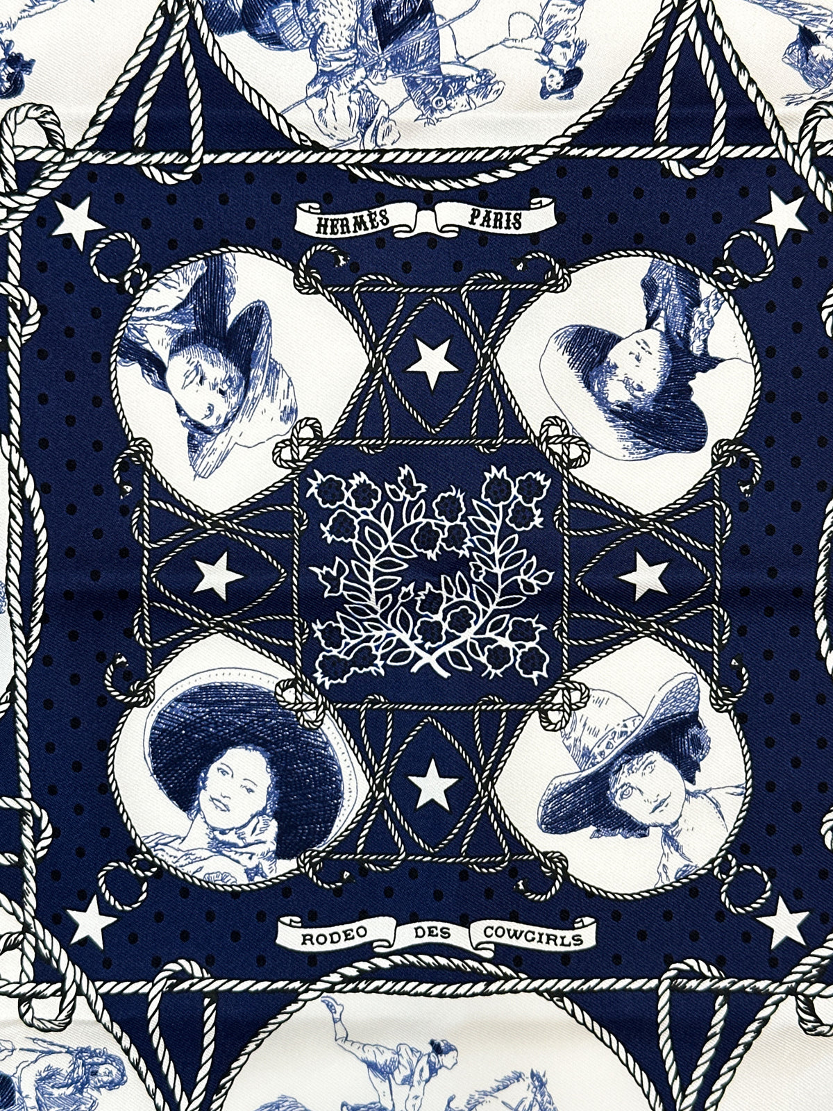 Hermès Rodéo des Cowgirls Bandana 55