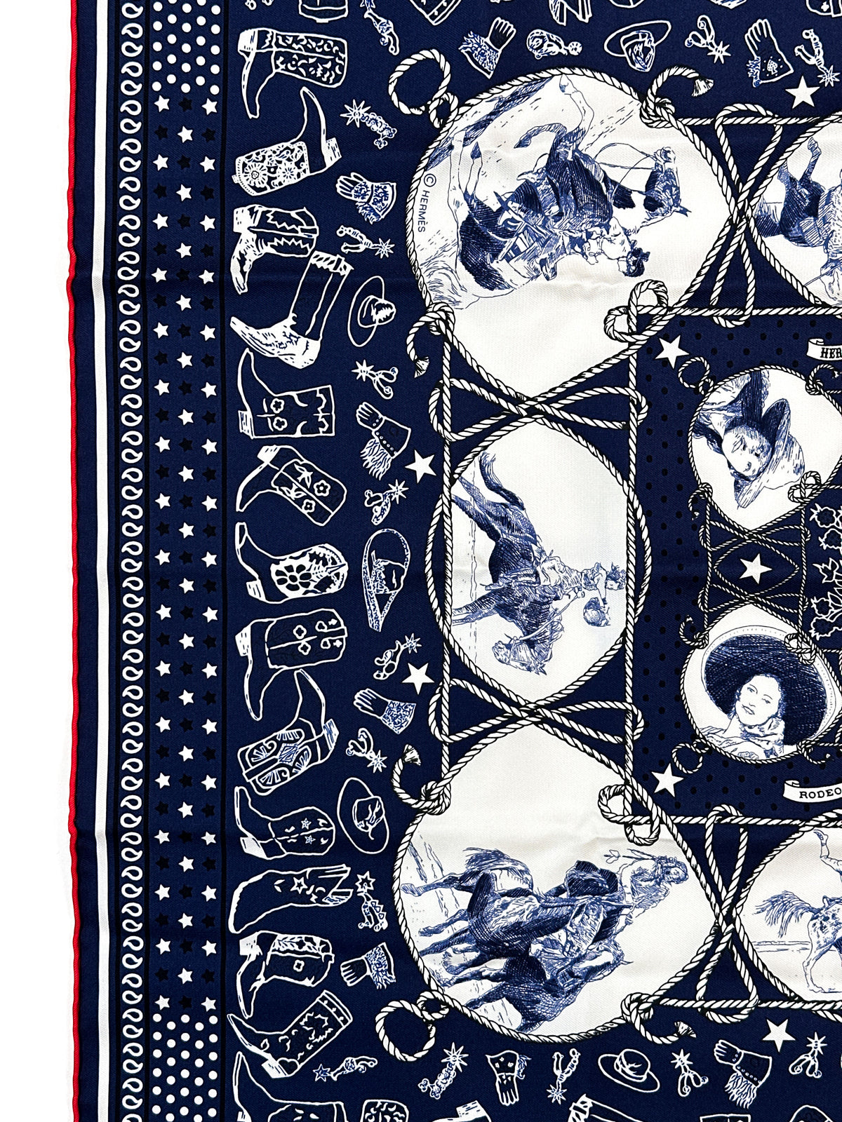 Hermès Rodéo des Cowgirls Bandana 55