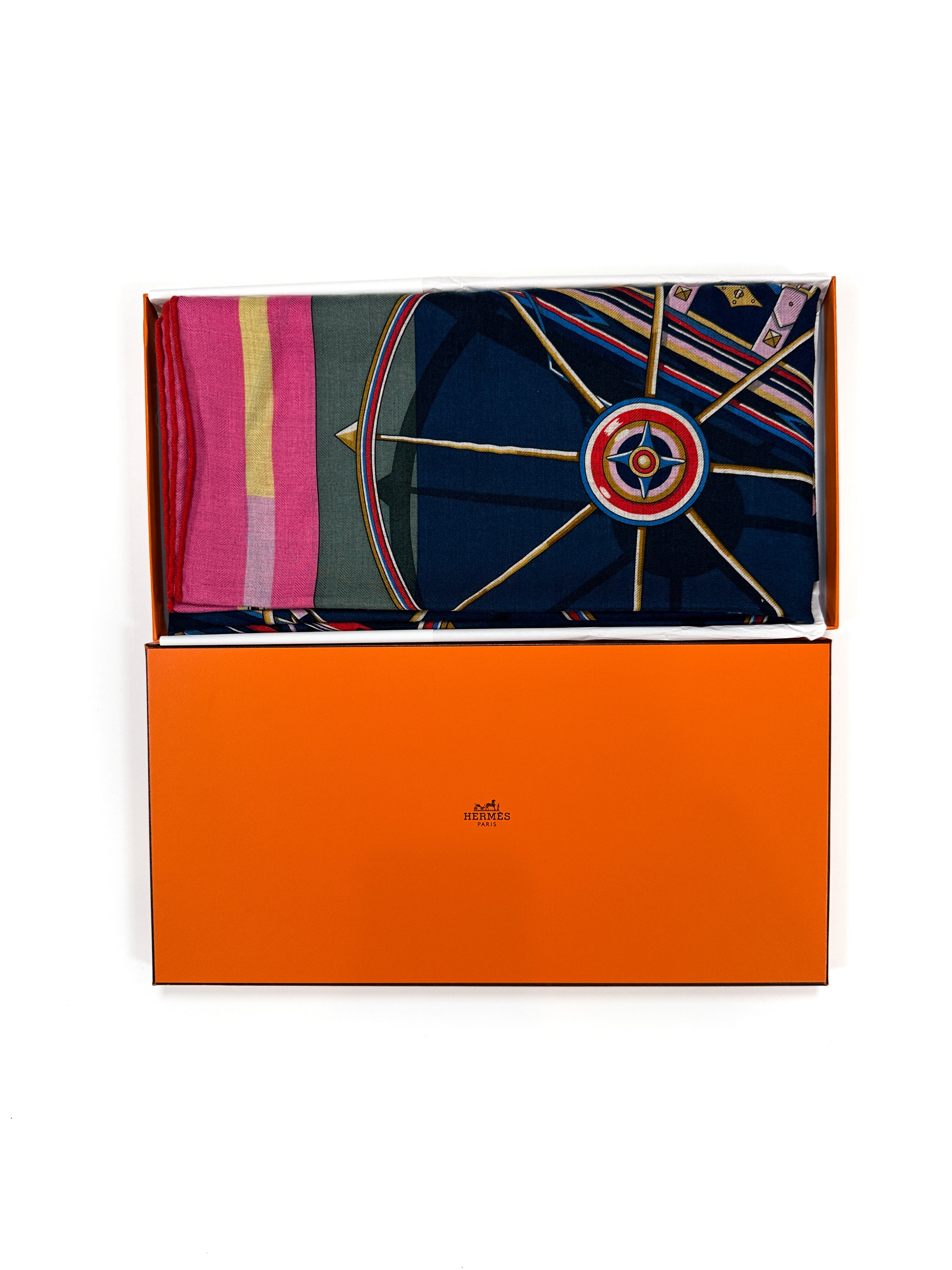 Hermès Voitures en Equilibre Cashmere Silk 140