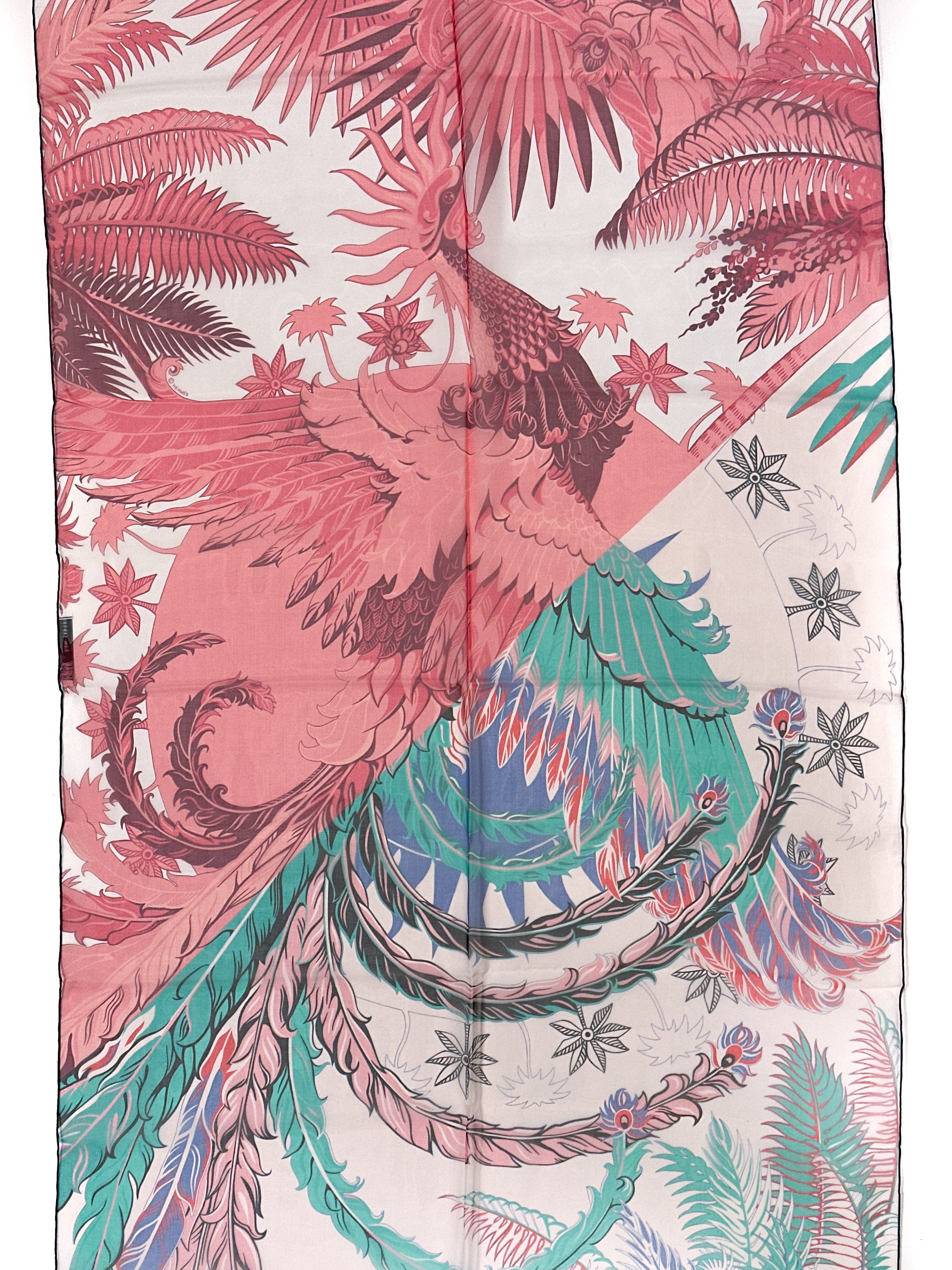 Hermès Mythiques Phoenix Mousseline Shawl