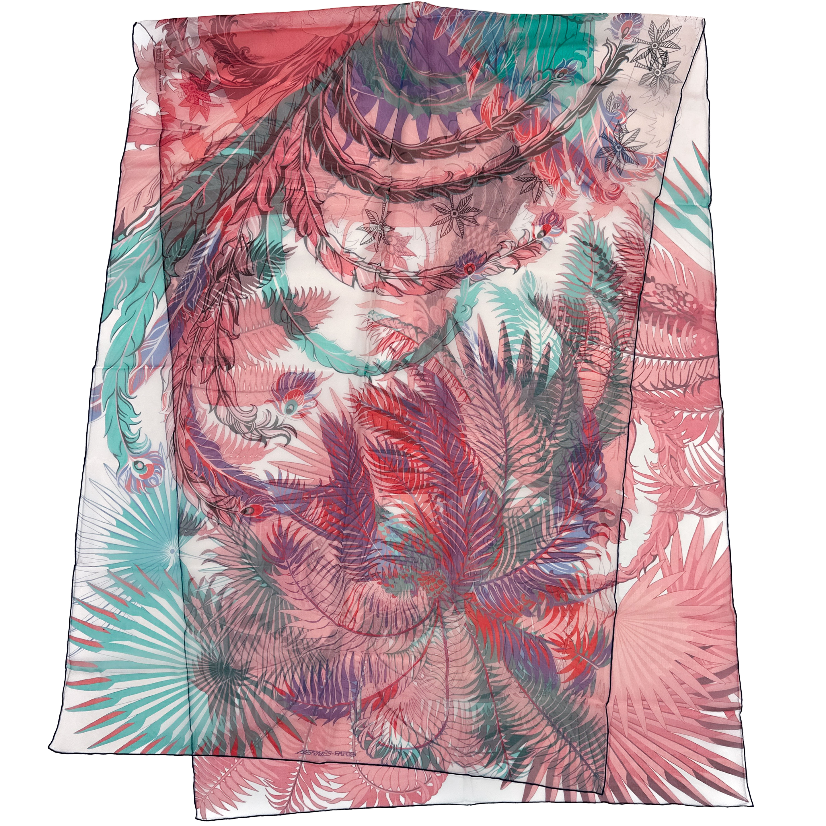 Hermès Mythiques Phoenix Mousseline Shawl