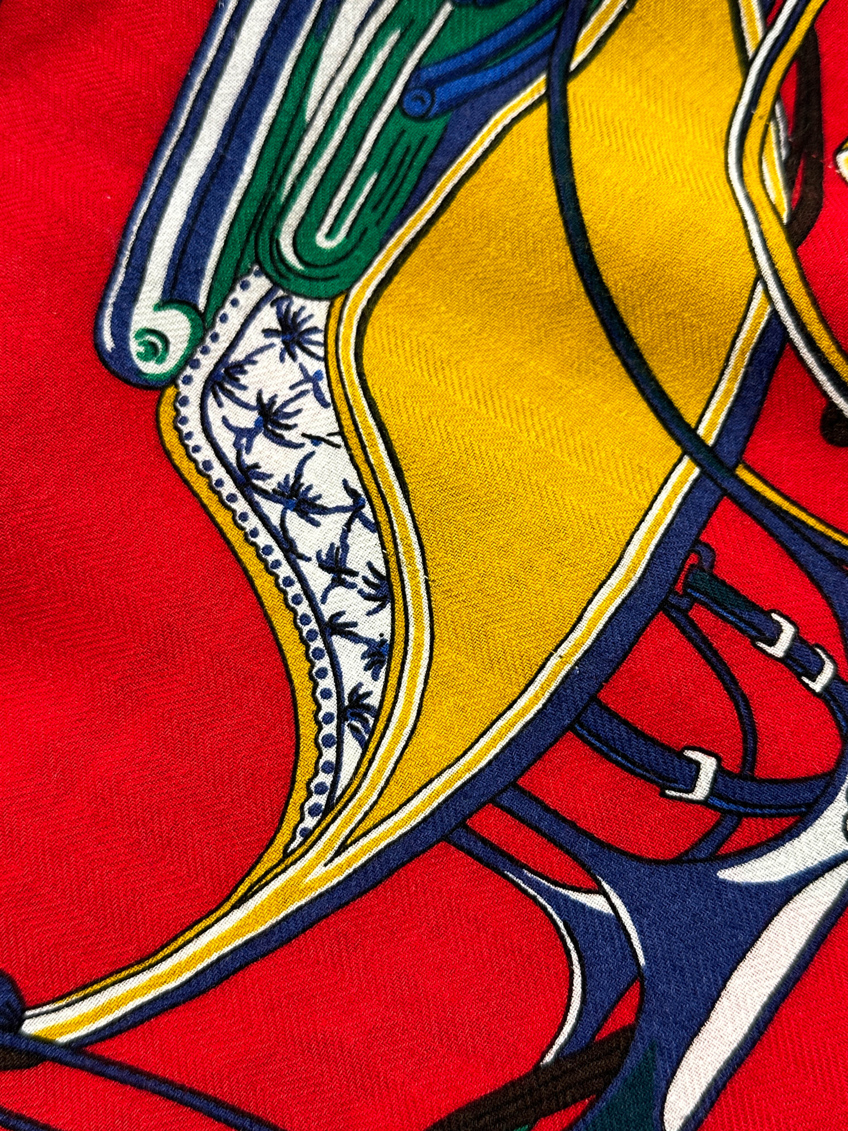 Hermès Les Voitures à Transformation Cashmere Silk 140