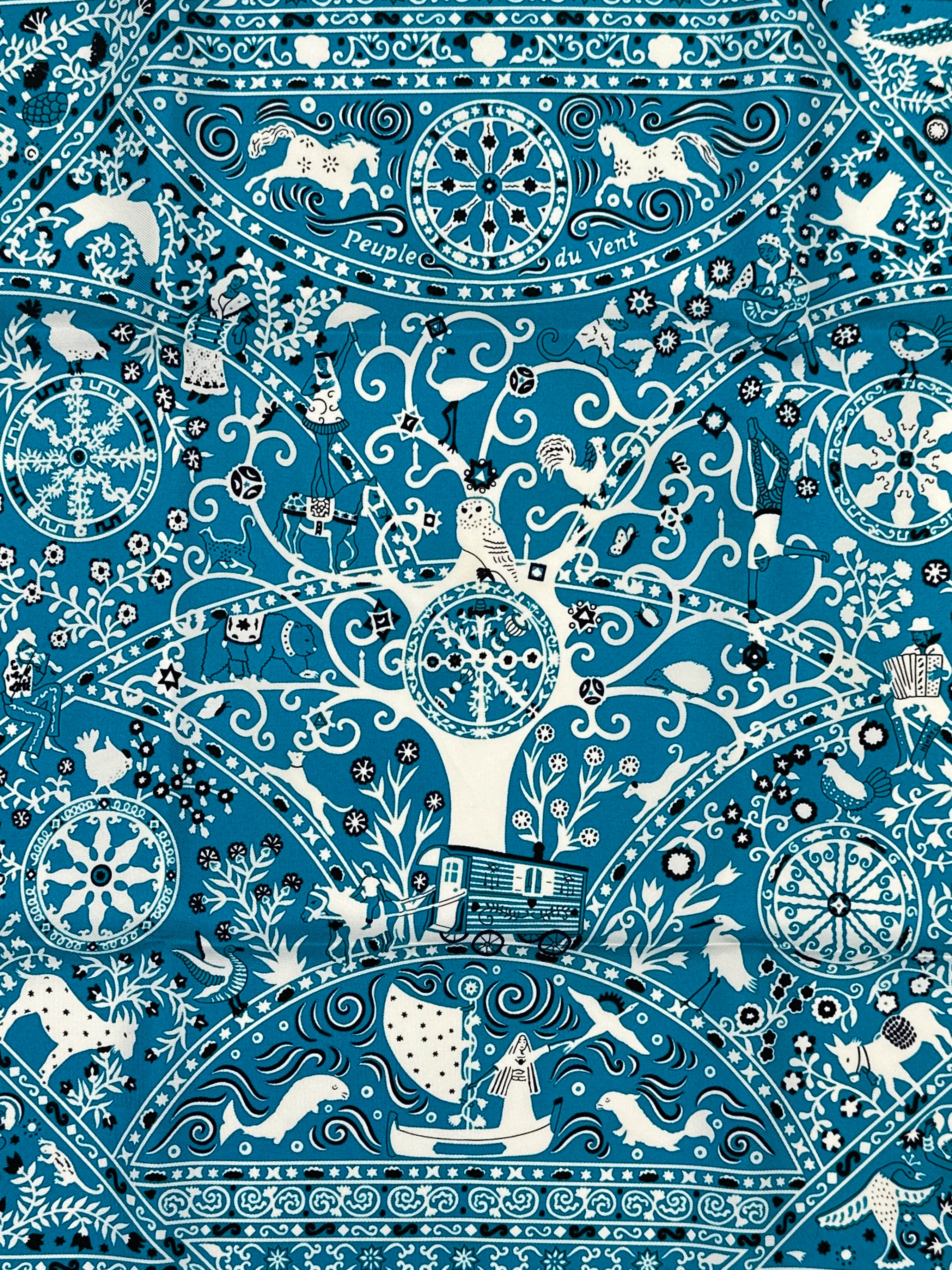 Hermès Peuple Du Vent Bandana 55