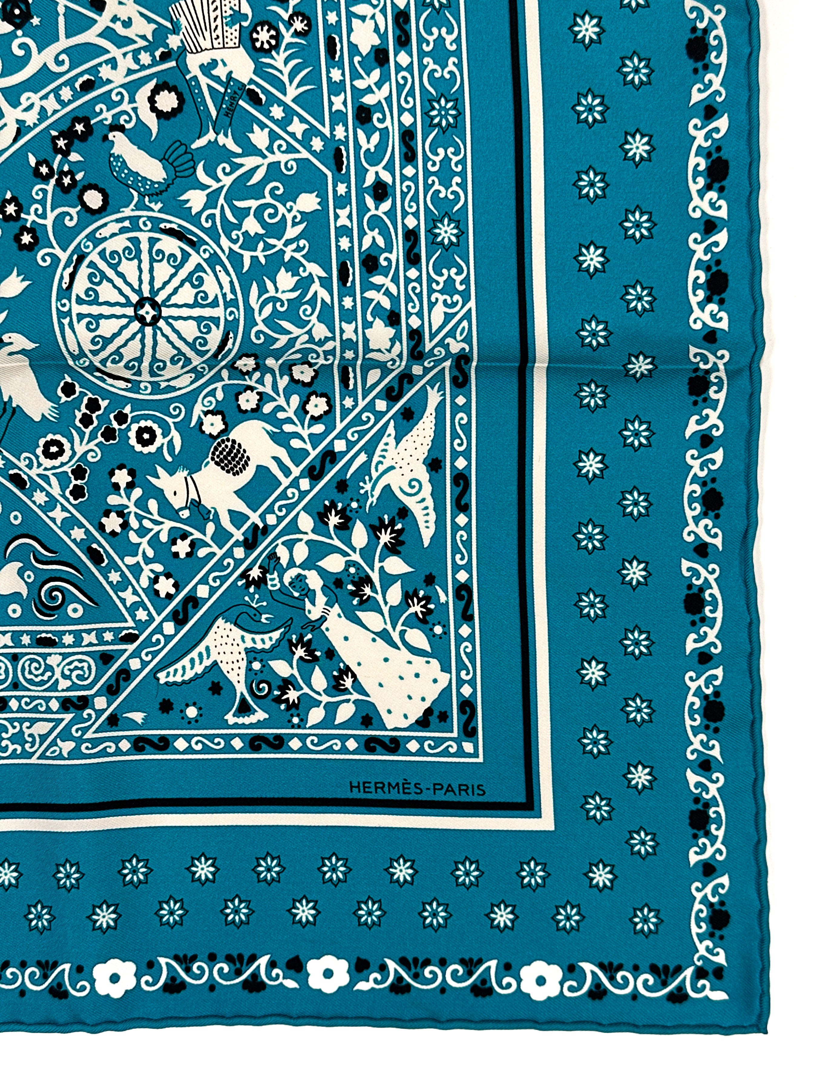 Hermès Peuple Du Vent Bandana 55