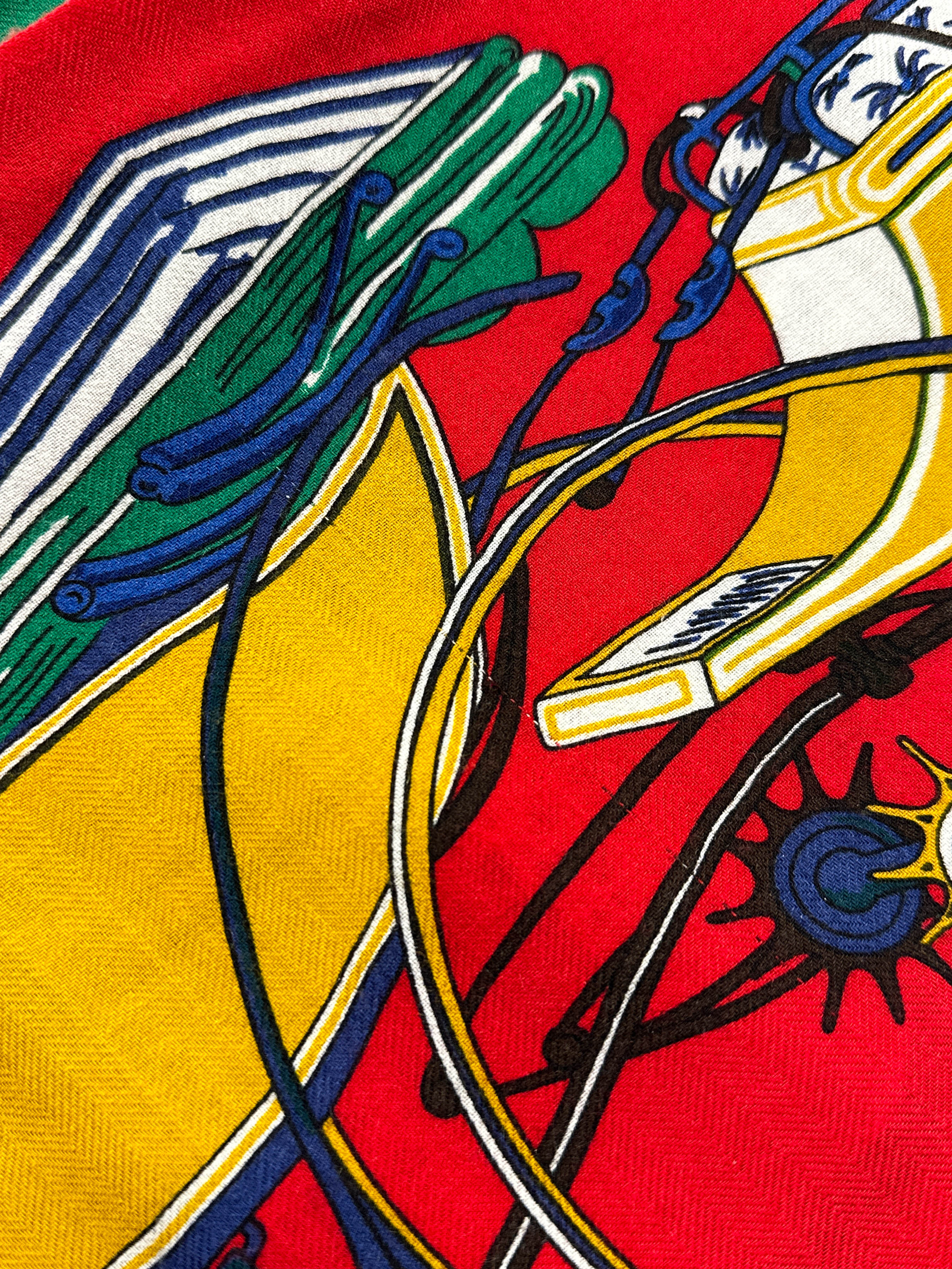 Hermès Les Voitures à Transformation Cashmere Silk 140