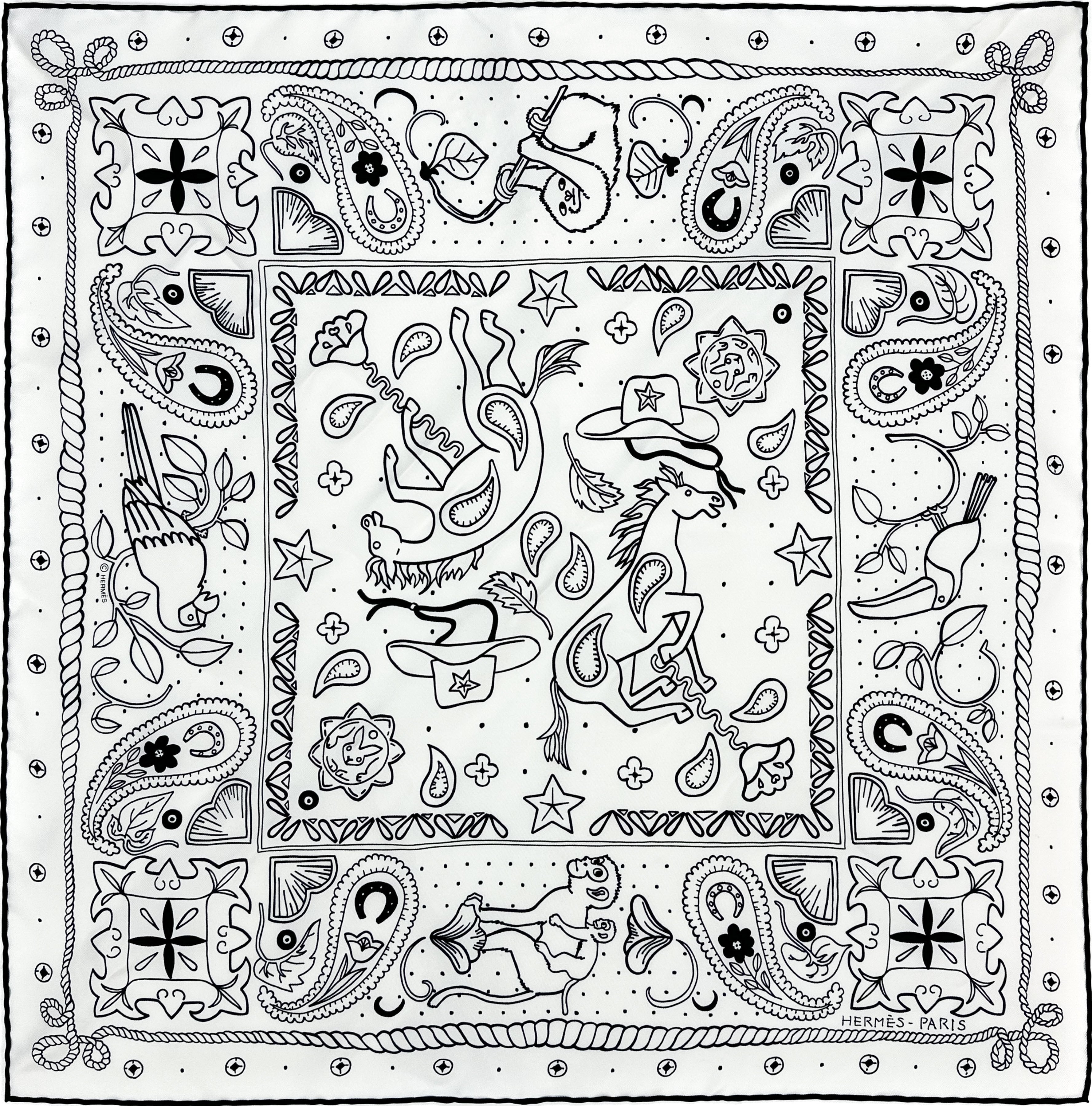 Hermès Animaux Bandana 55