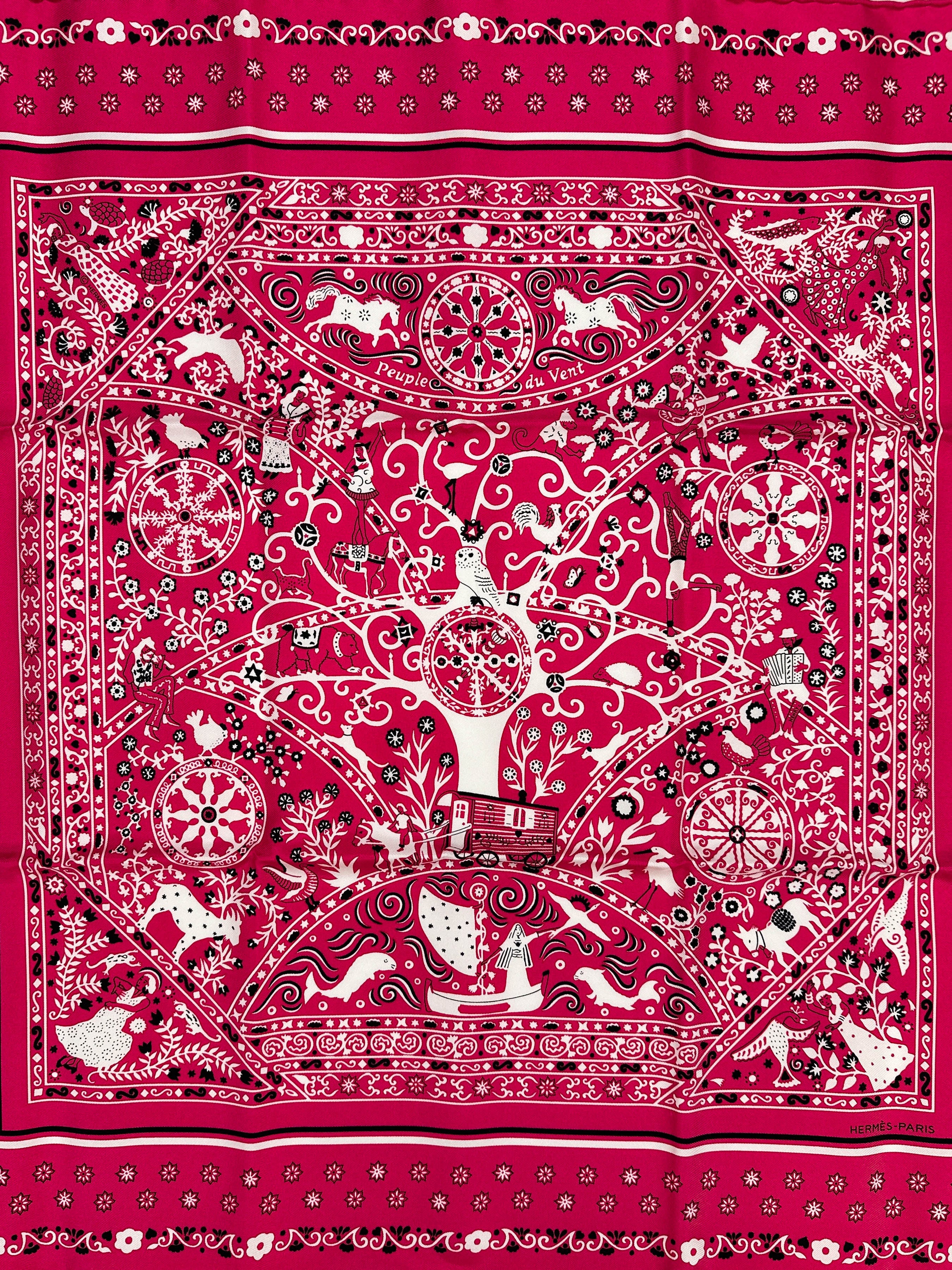 Hermès Peuple Du Vent Bandana 55