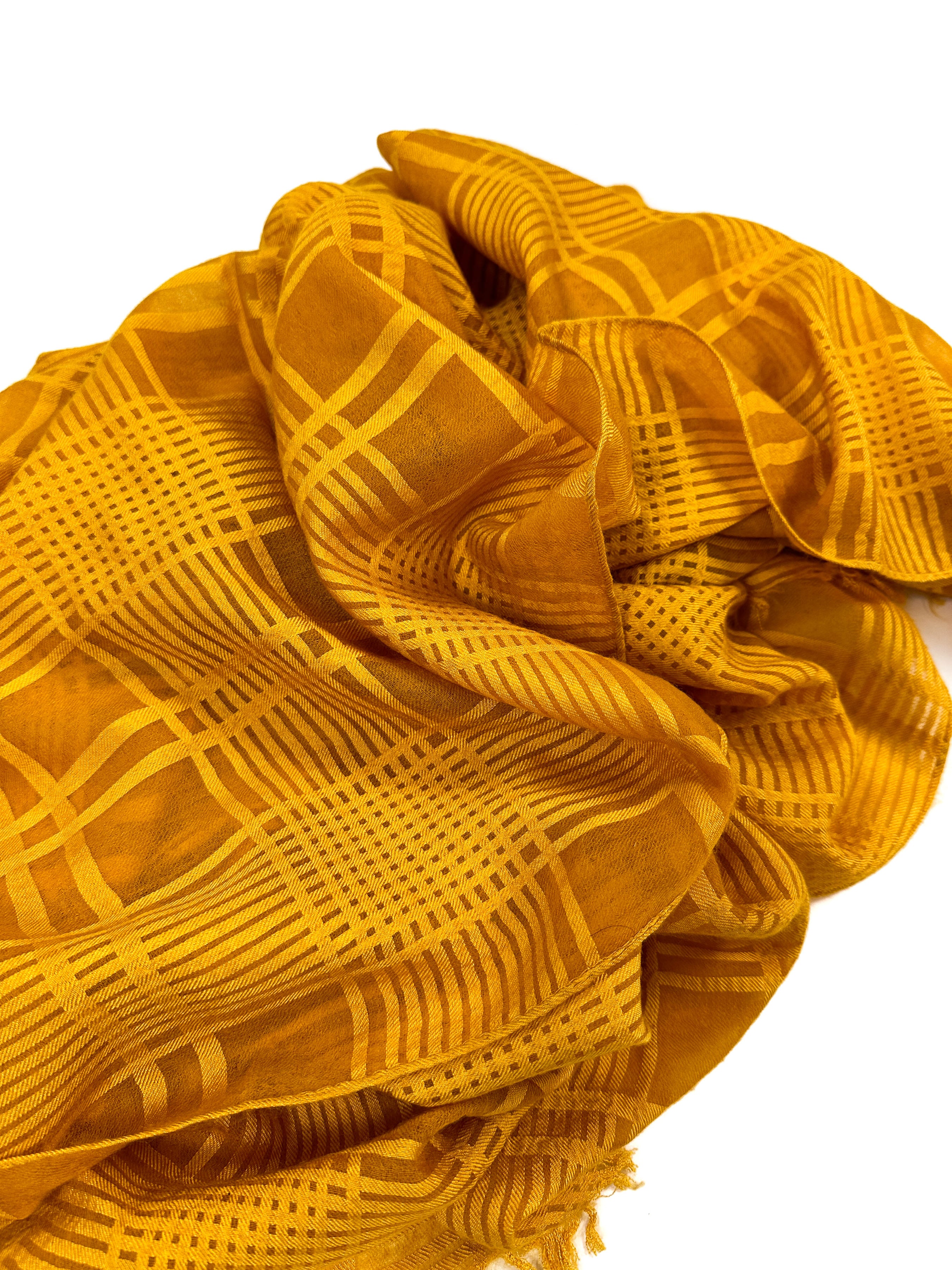 Hermès Voile de Carreaux Cashmere Silk Shawl