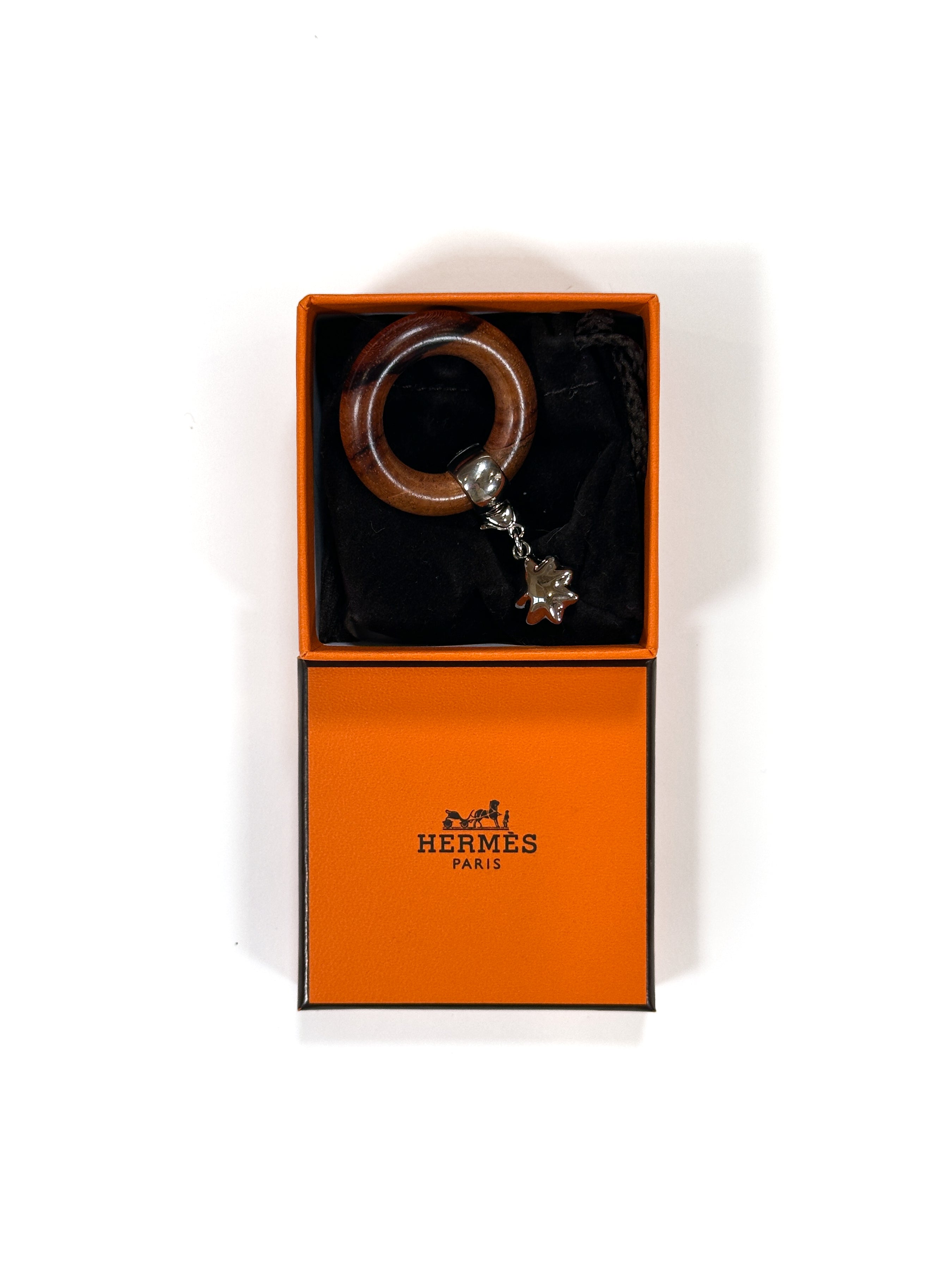 Hermès Wooden Scarf Ring