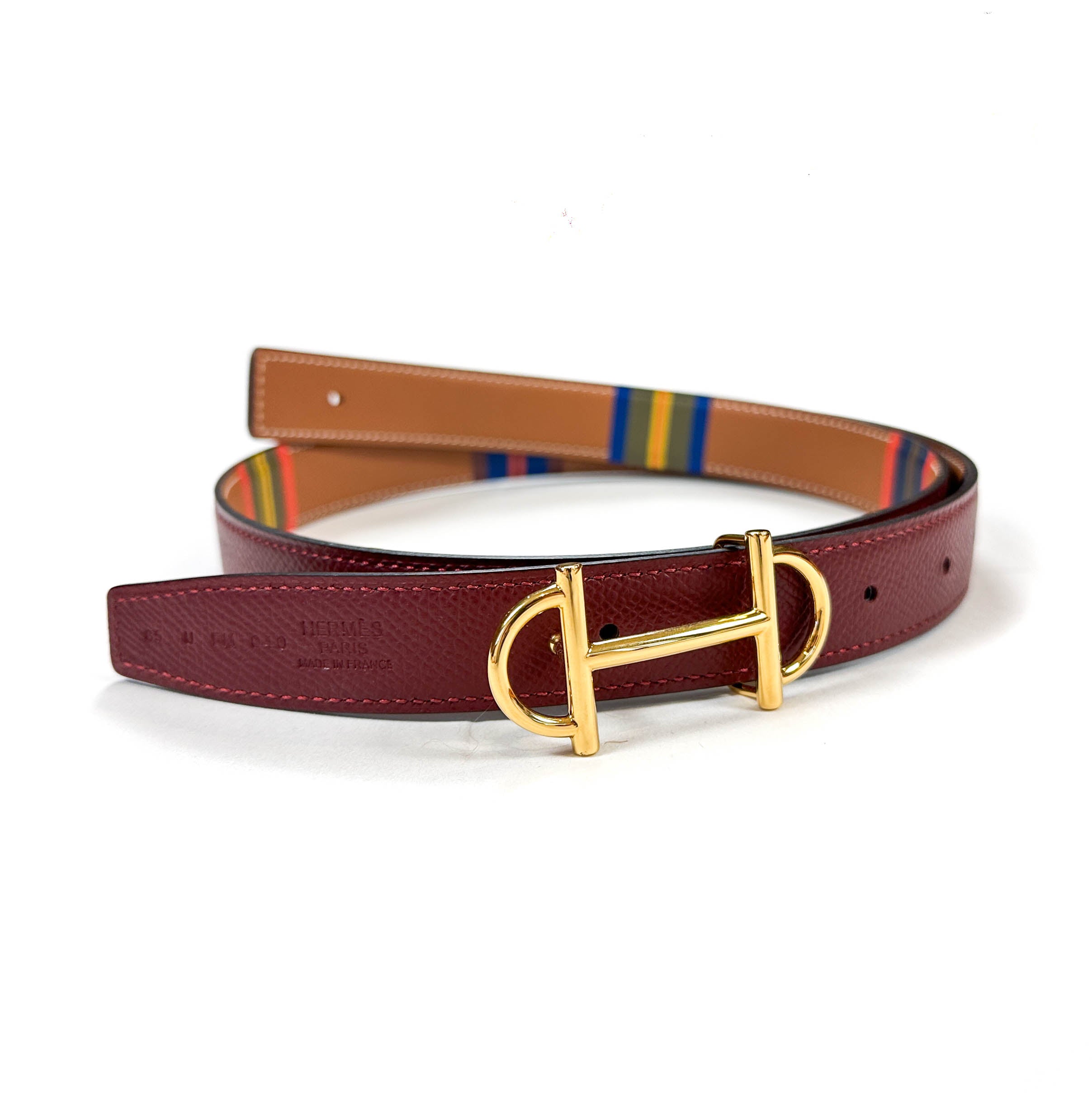 Hermès Gamma Buckle Reversible Belt 85