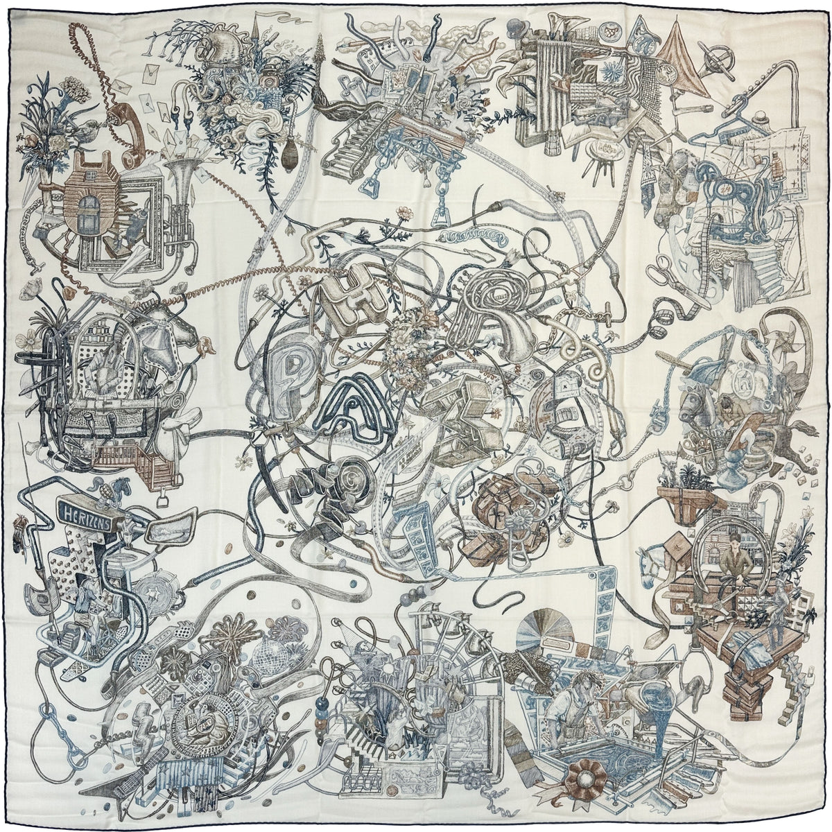 Hermès Le Monde d'Hermès Cashmere Silk 140
