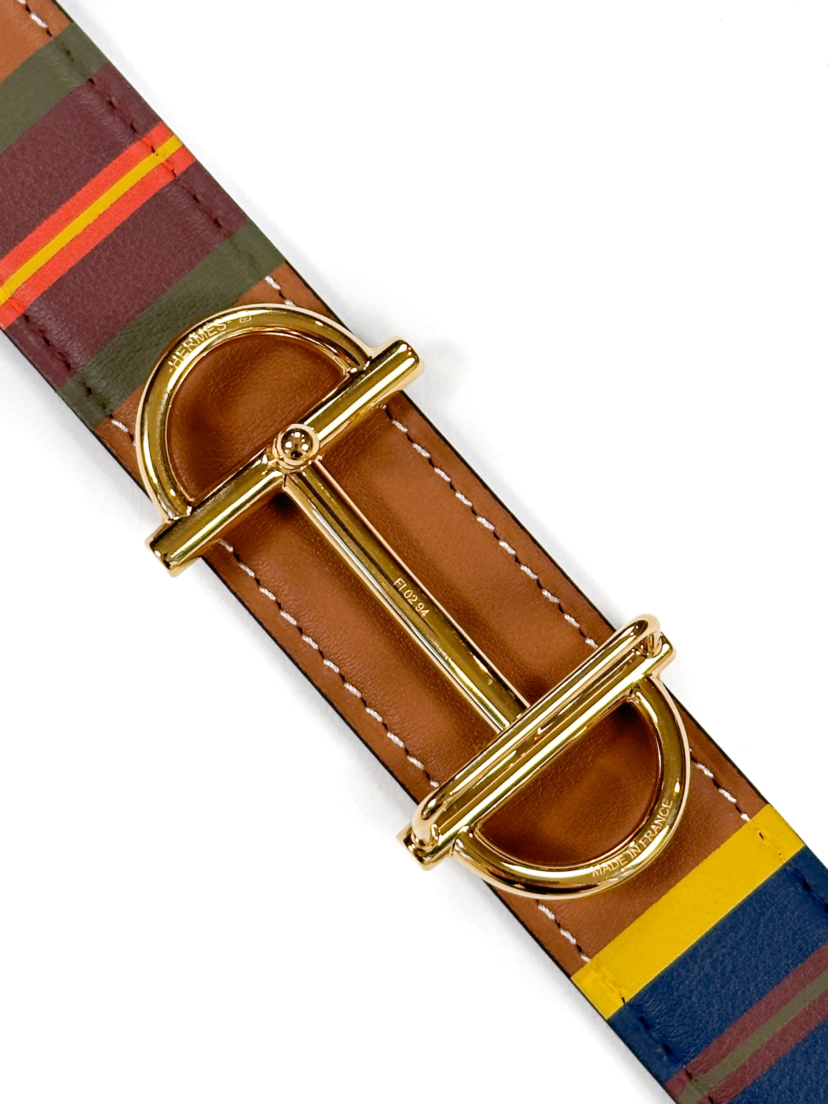 Hermès Gamma Buckle Reversible Belt 85