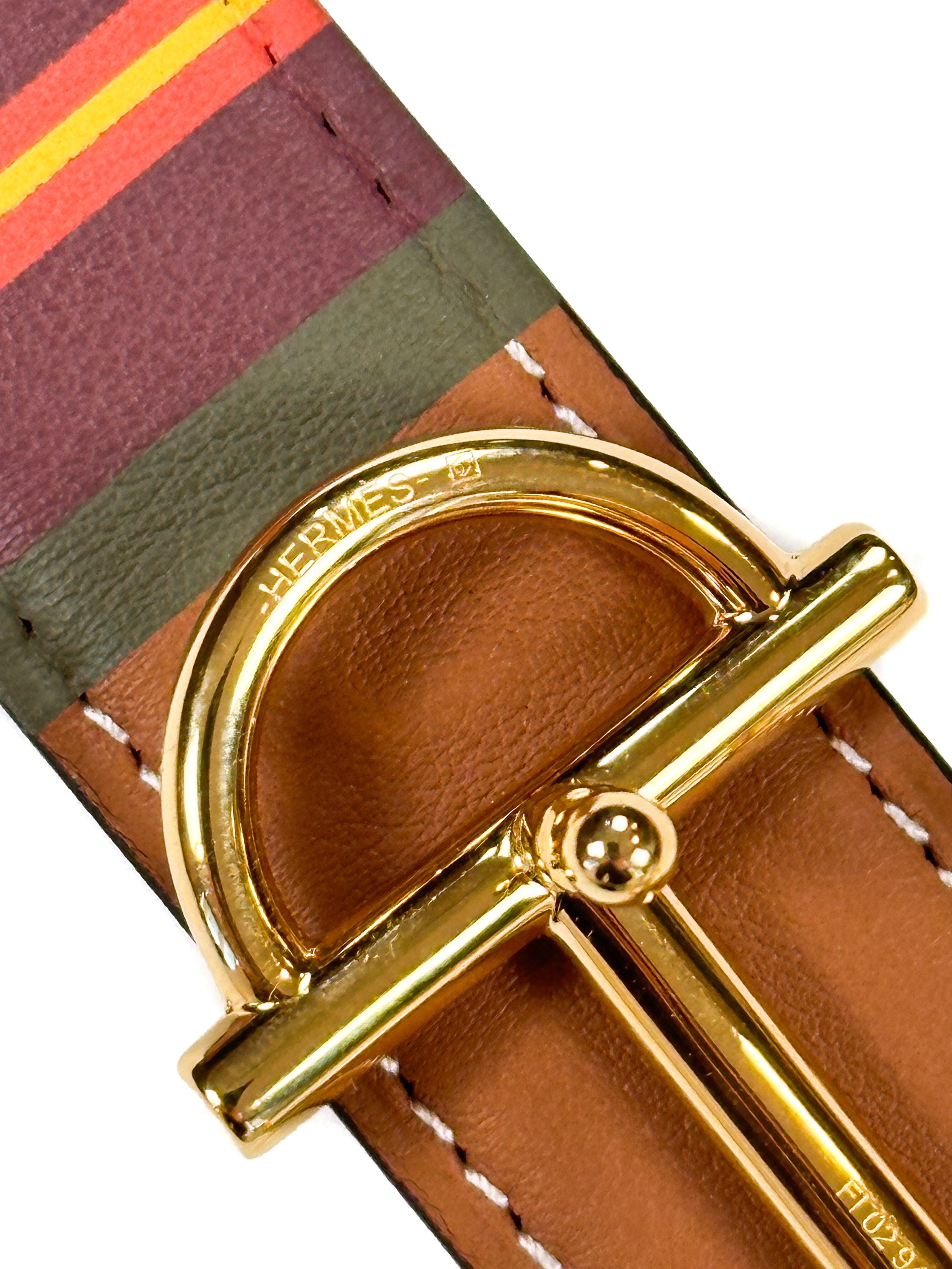 Hermès Gamma Buckle Reversible Belt 85