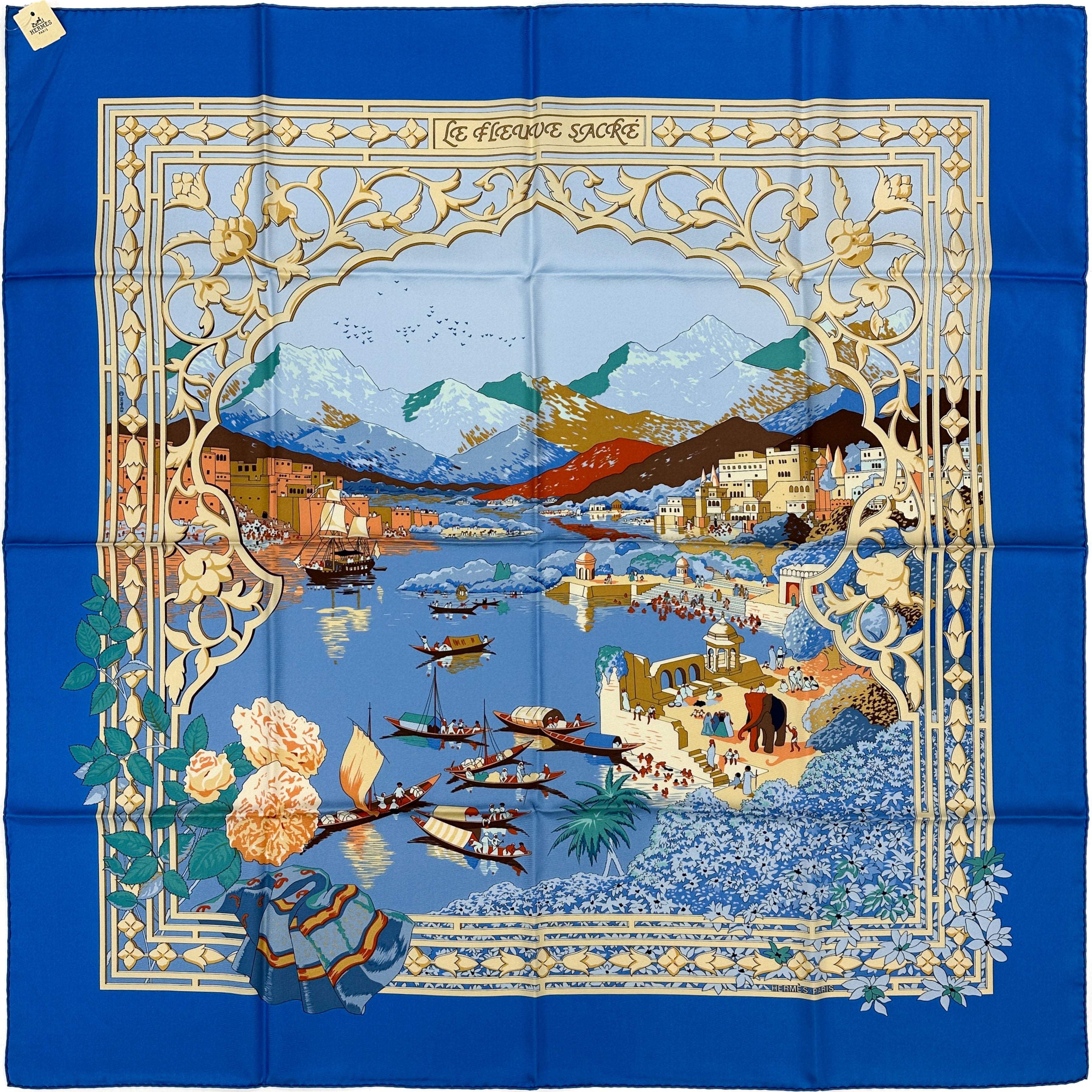 Hermès Le Fleuve Sacre 90