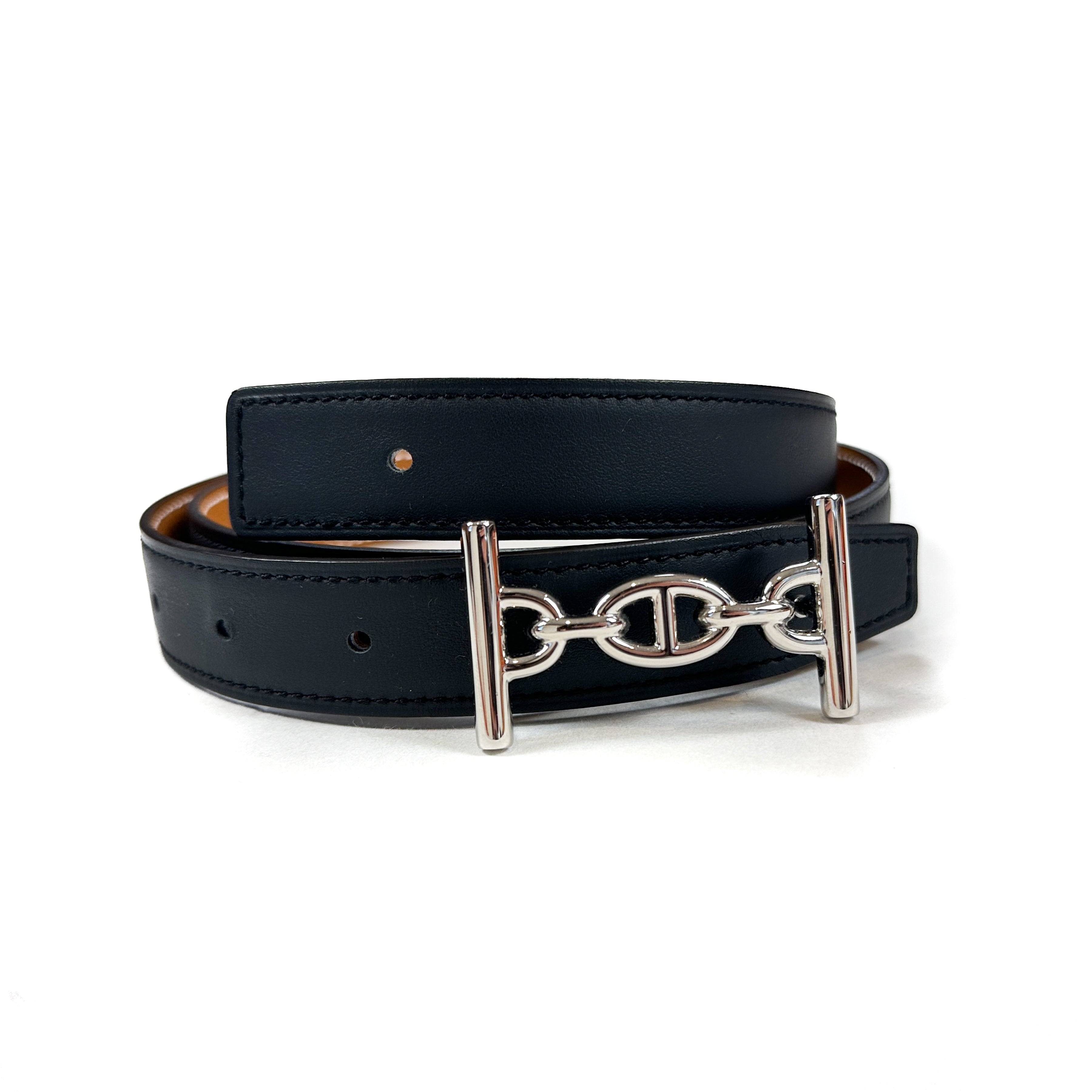 Hermès Lagune Buckle Reversible Belt 80