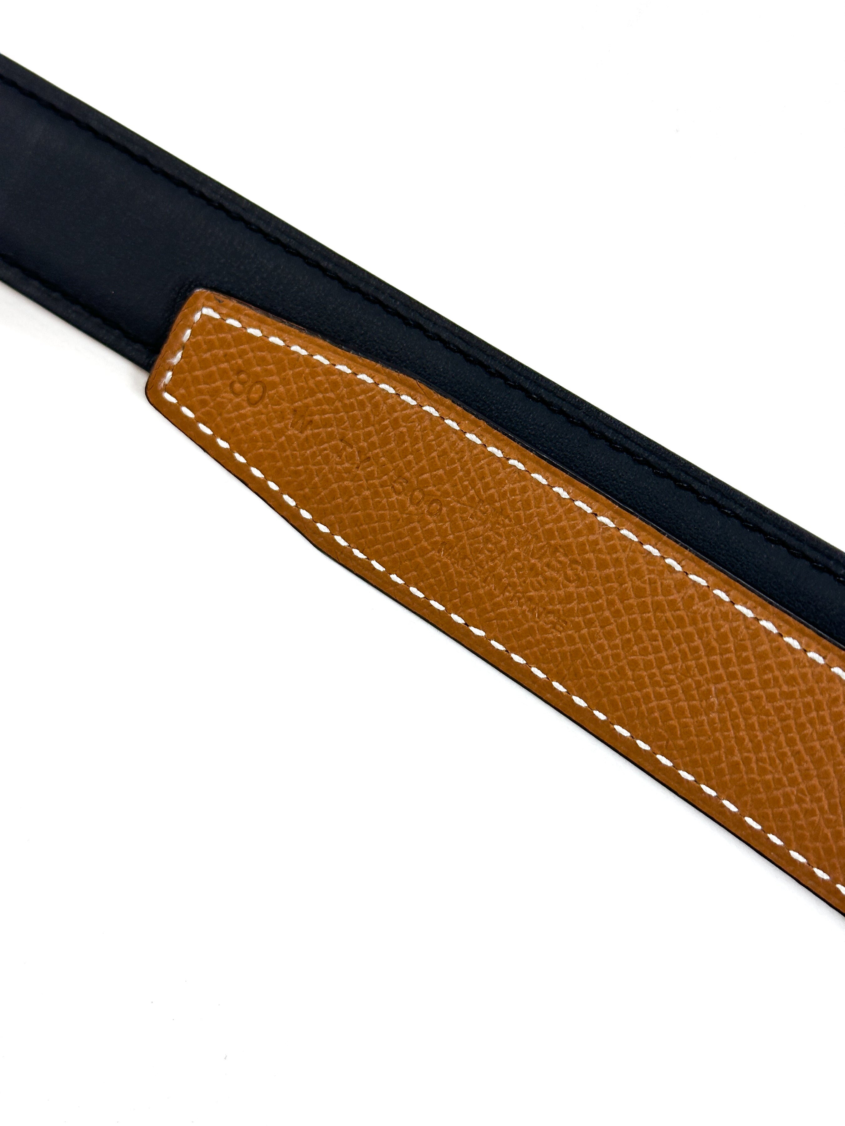 Hermès Lagune Buckle Reversible Belt 80