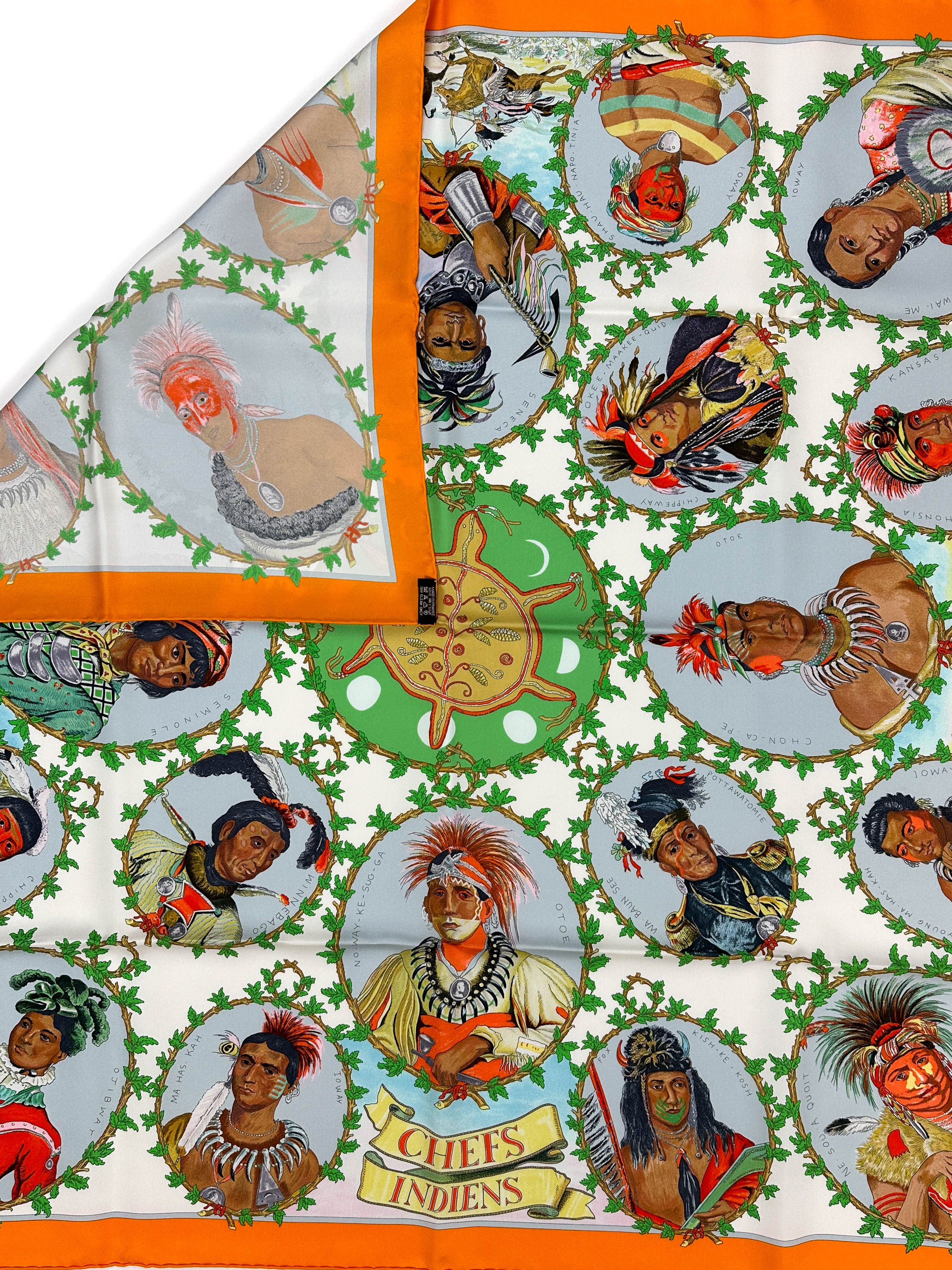 HERMESシルクチーフ Hermès Chefs Indiens 90