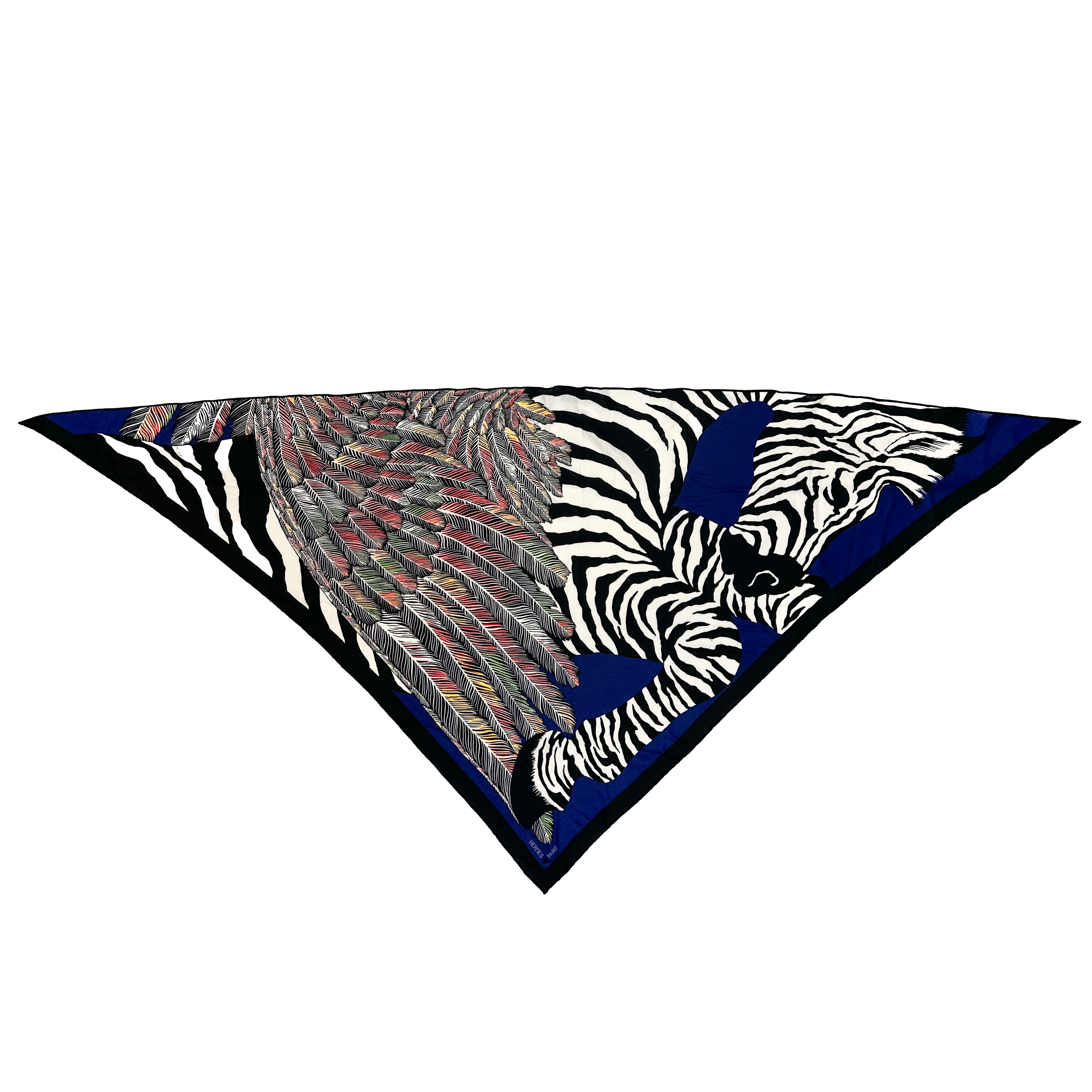 Hermès Zebra Pegasus Cashmere Silk Giant Triangle