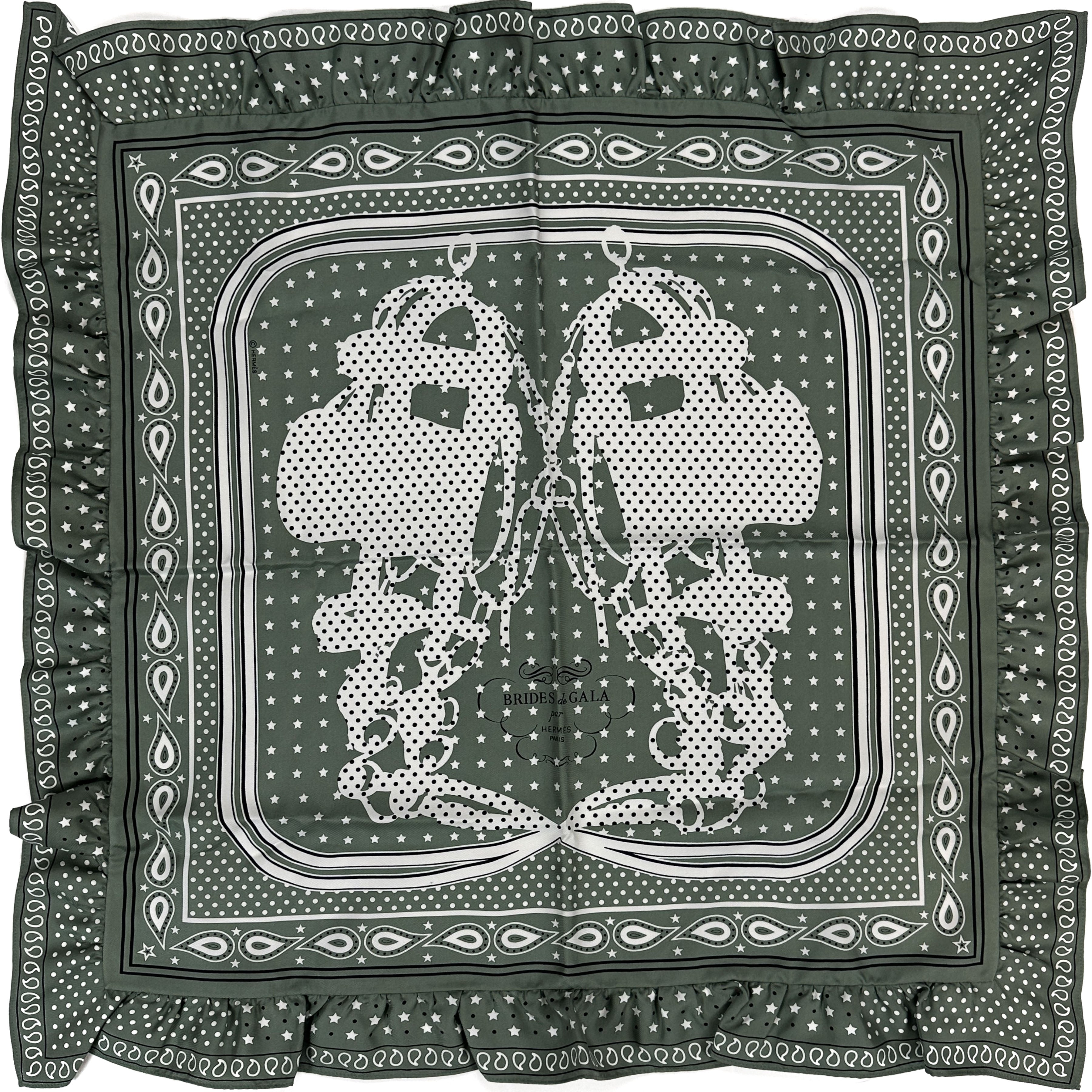 Hermès Brides de Gala Bandana a Pois 70