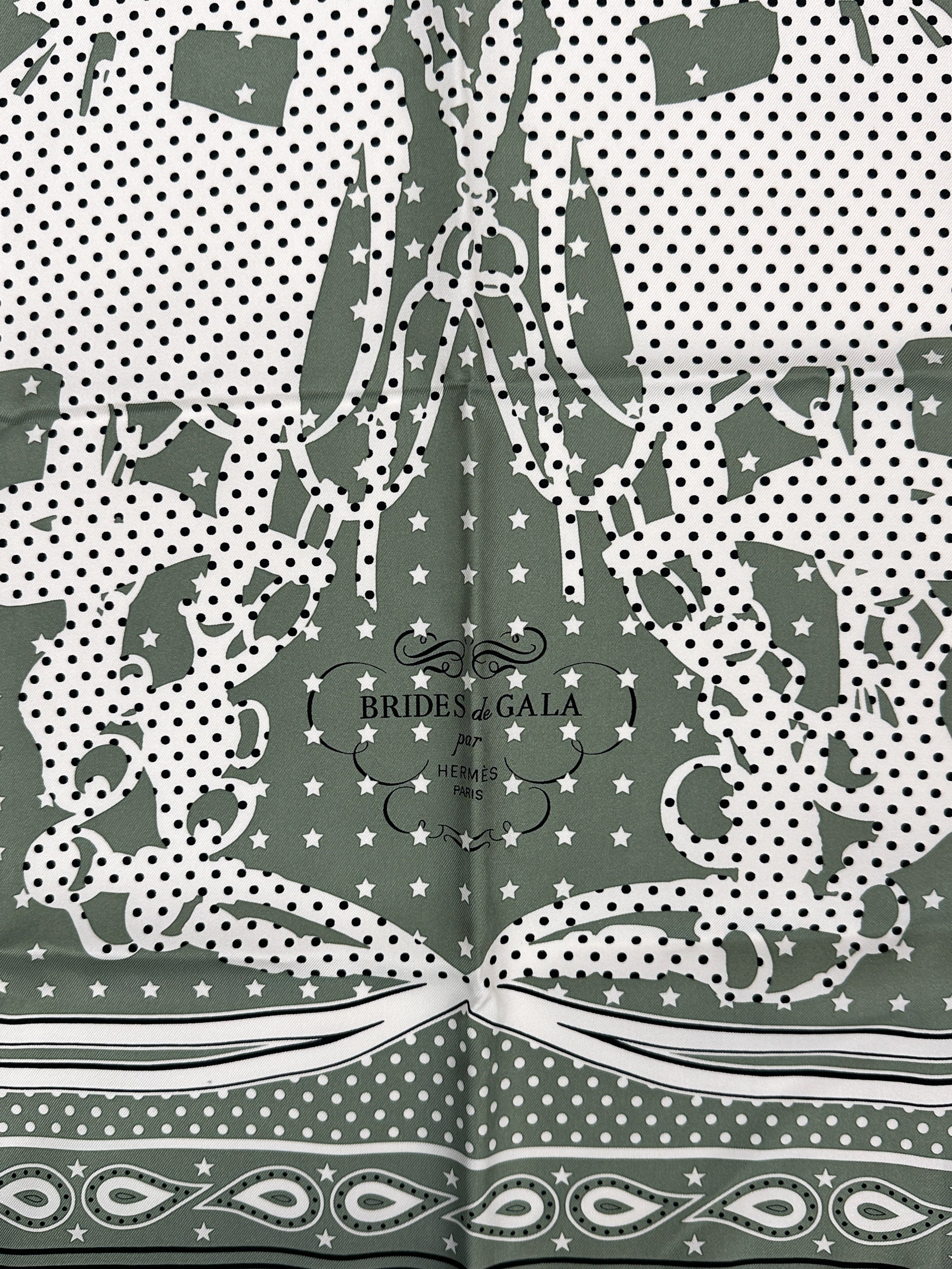 Hermès Brides de Gala Bandana a Pois 70