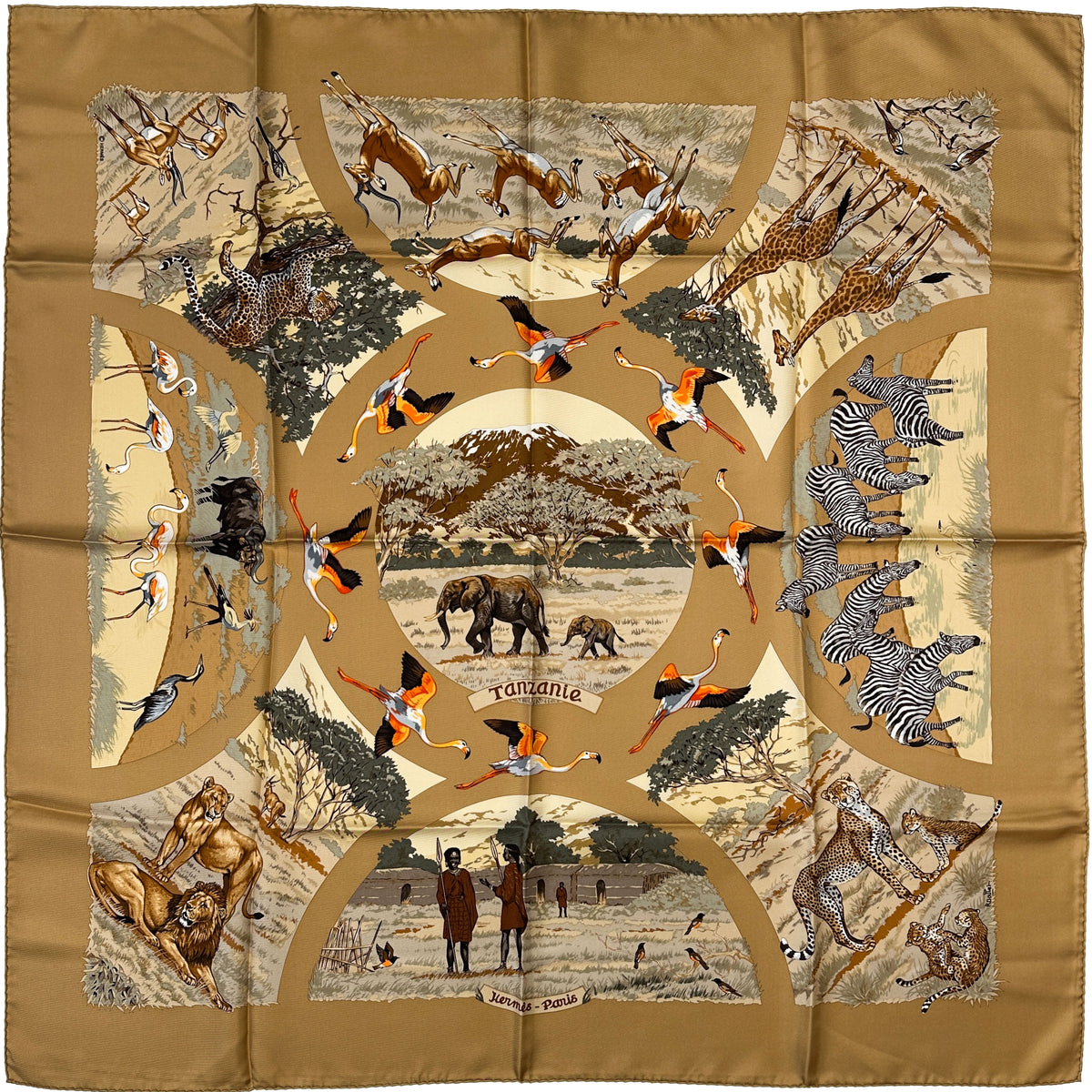 Hermès Tanzanie Plissé 90