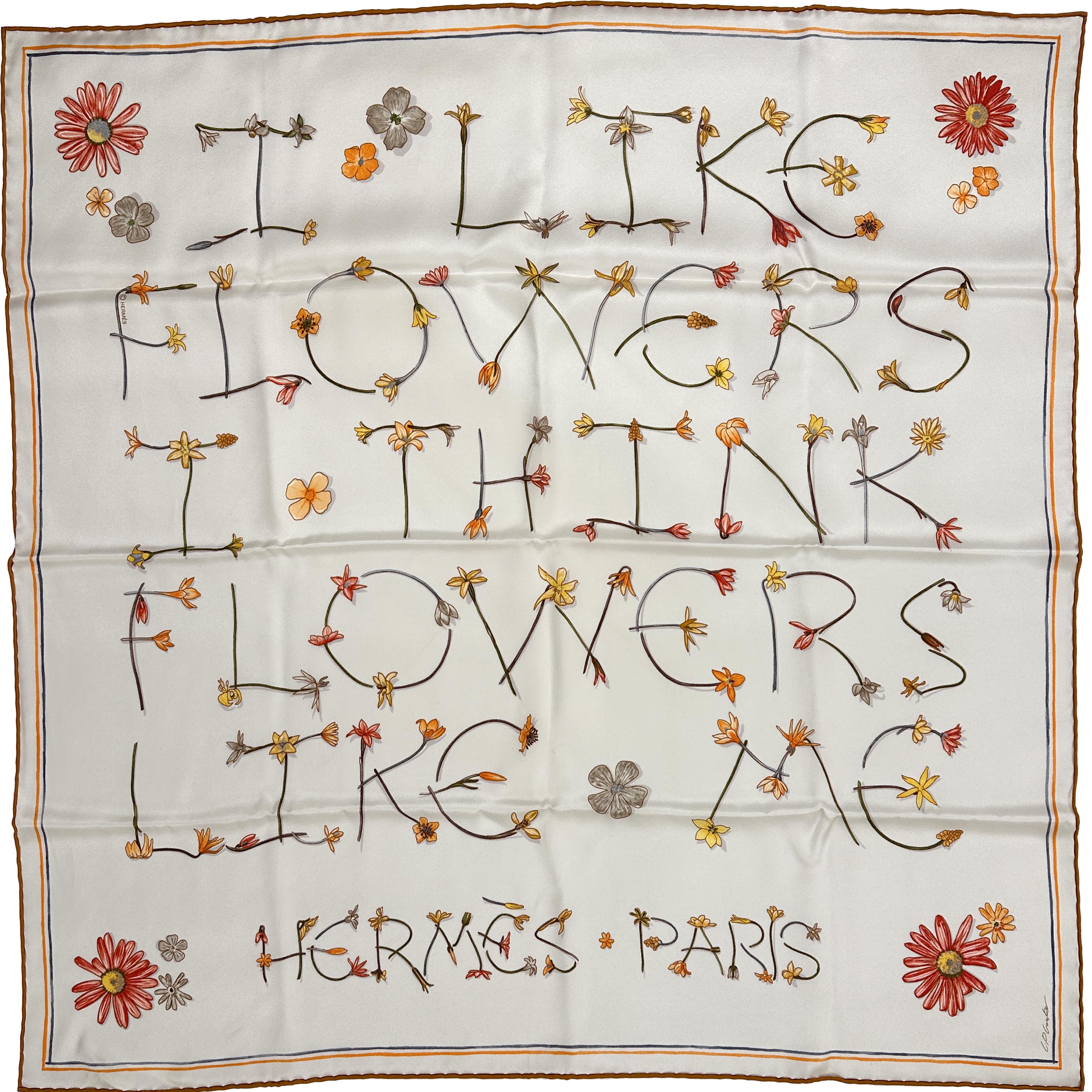 [Hermes]◆I LIKE FLOWERS SCARF◆CARRE 70(最終在庫) I Like Flowers scarf 70 | Hermès USA